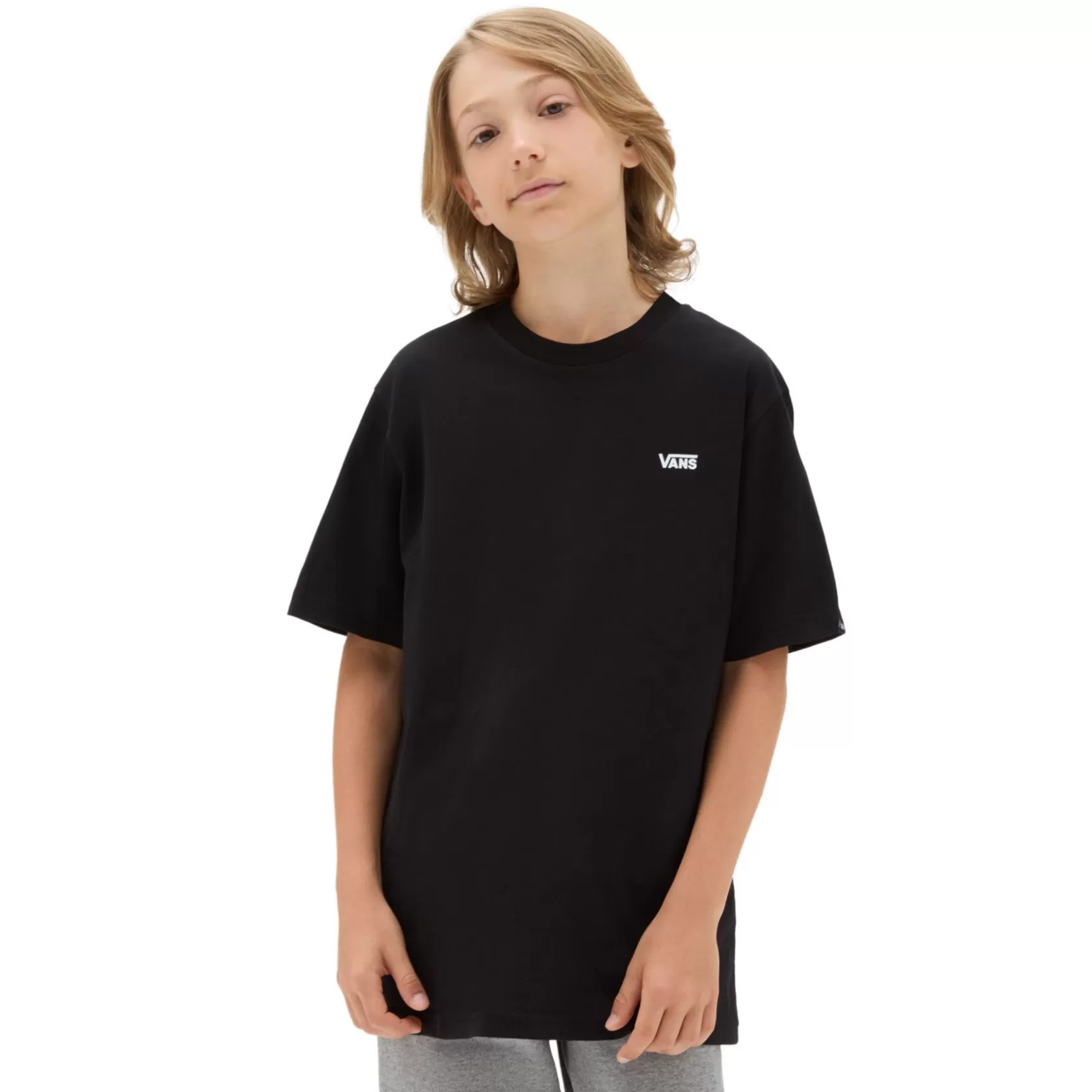 Vans Ropa Para Chicos (8-14 Años)<Camiseta Con Logotipo En El Lado Izquierdo Del Pecho De Nino (8-14 Anos) Negro