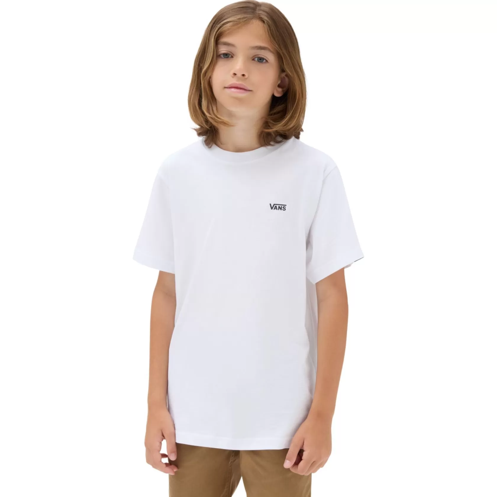 Vans Ropa Para Chicos (8-14 Años)<Camiseta Con Logotipo En El Lado Izquierdo Del Pecho De Nino (8-14 Anos) Blanco