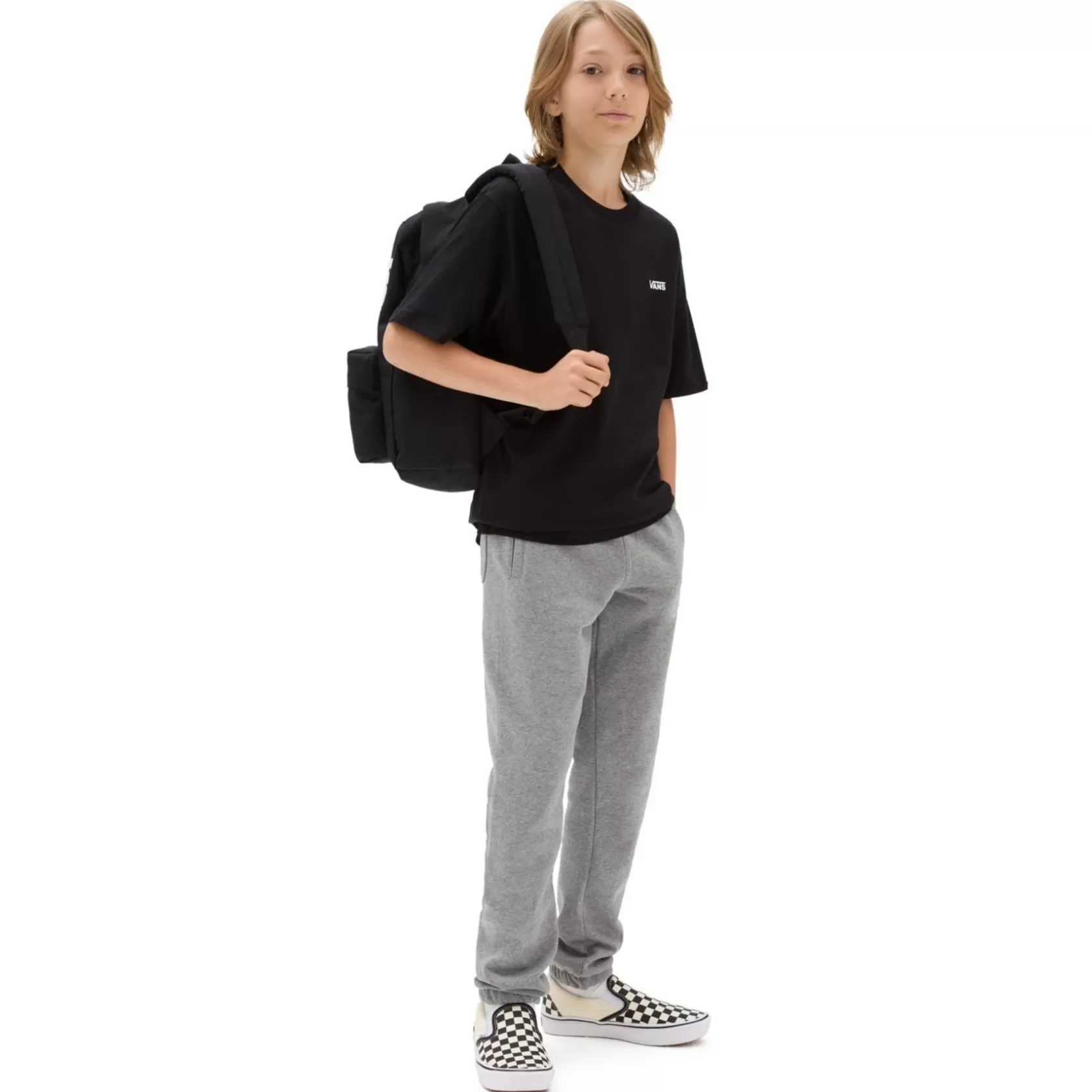 Vans Ropa Para Chicos (8-14 Años)<Camiseta Con Logotipo En El Lado Izquierdo Del Pecho De Nino (8-14 Anos) Negro