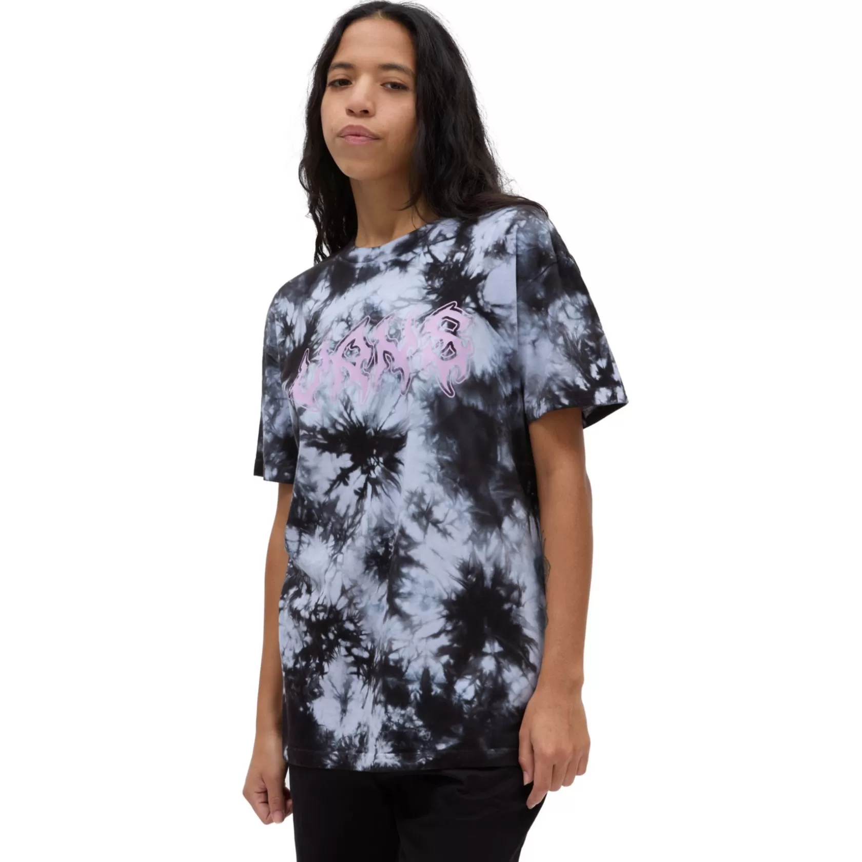 Vans Camisetas<Camiseta De Corte Extragrande Manic Type Negro, Purpura