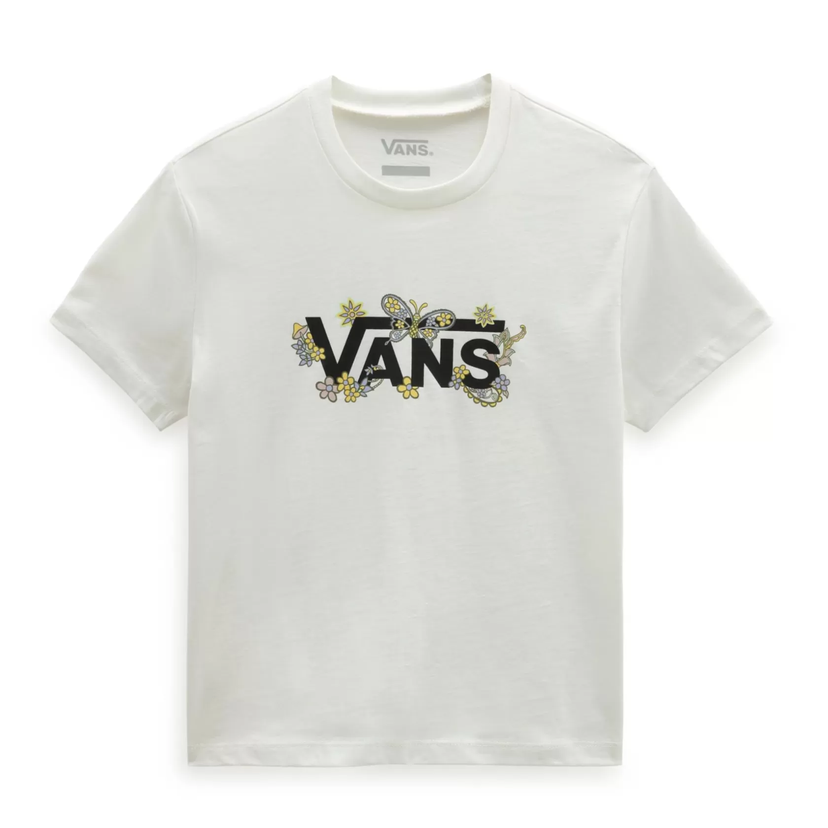 Vans Ropa Para Chicas (8-14 Años)<Camiseta De Cuello Redondo Trippy Floral De Ninas (8-14 Anos) Blanco