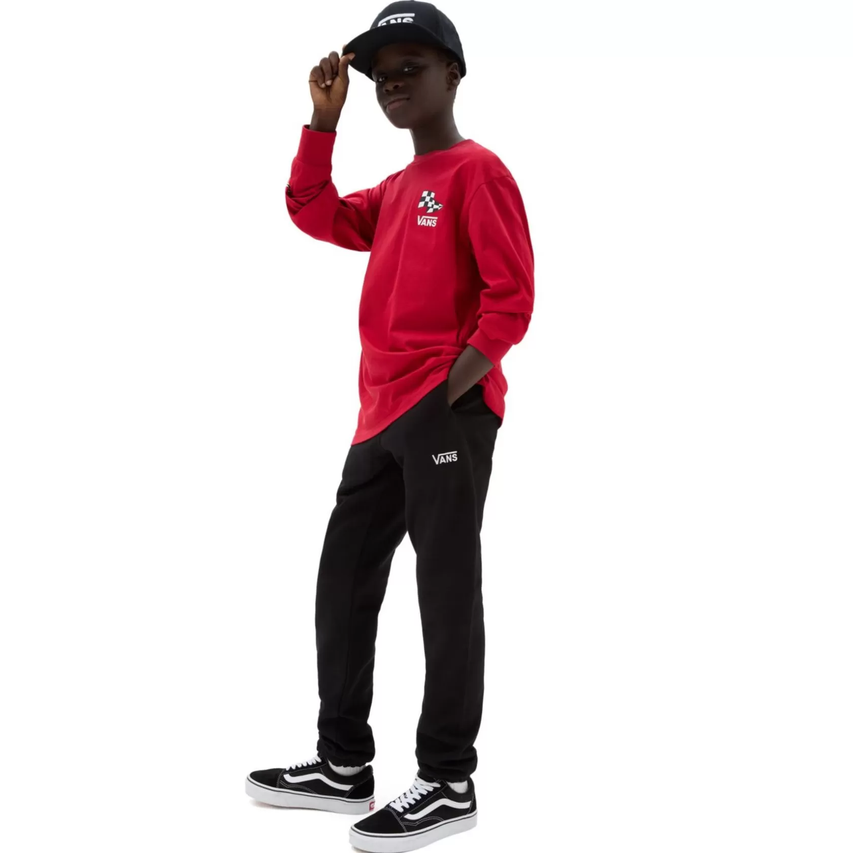 Vans Ropa Para Chicos (8-14 Años)<Camiseta De Manga Larga Hole Shot De Niños (8-14 Anos) Rojo