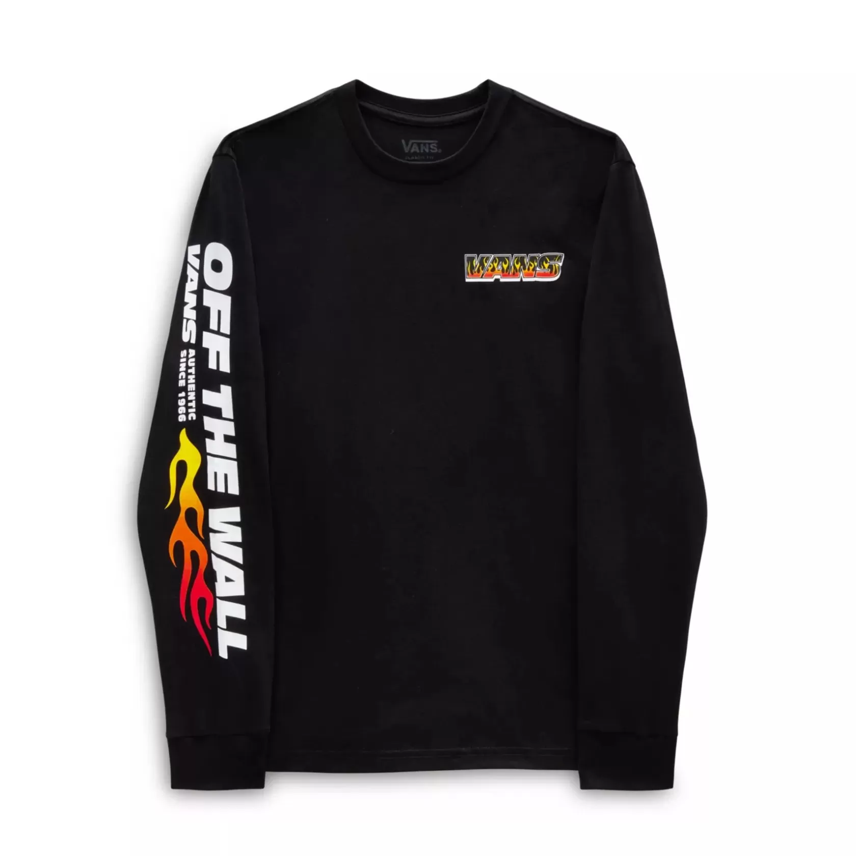 Vans Ropa Para Chicos (8-14 Años)<Camiseta De Manga Larga Up In Flames De Niños (8-14 Anos) Negro