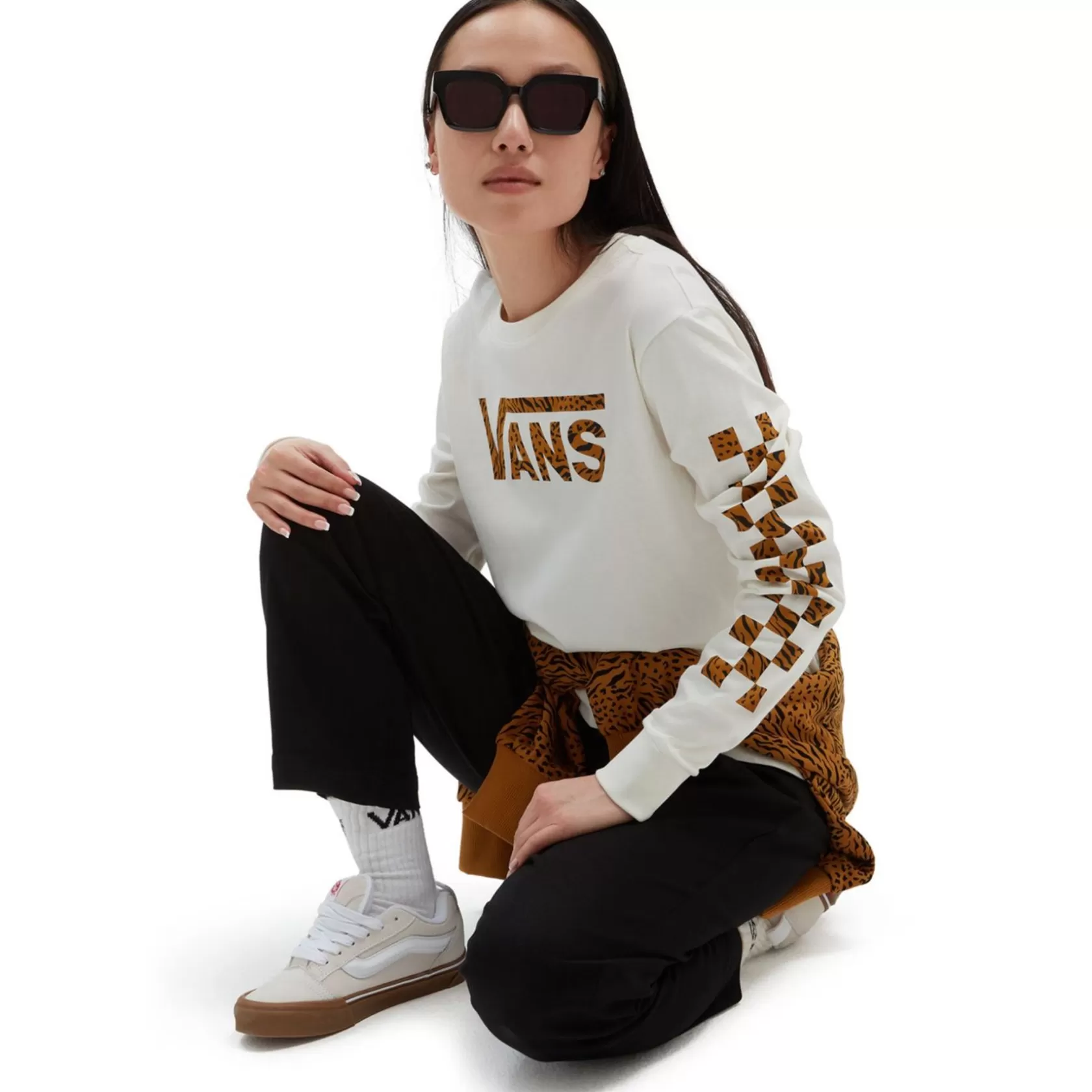 Vans Camisetas<Camiseta De Manga Larga Y Corte Masculino Animash Blanco