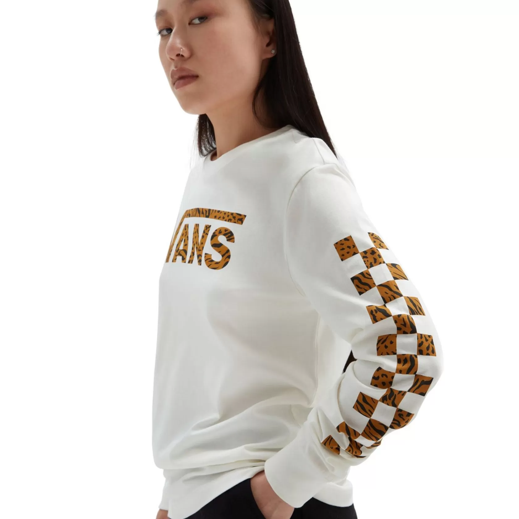 Vans Camisetas<Camiseta De Manga Larga Y Corte Masculino Animash Blanco