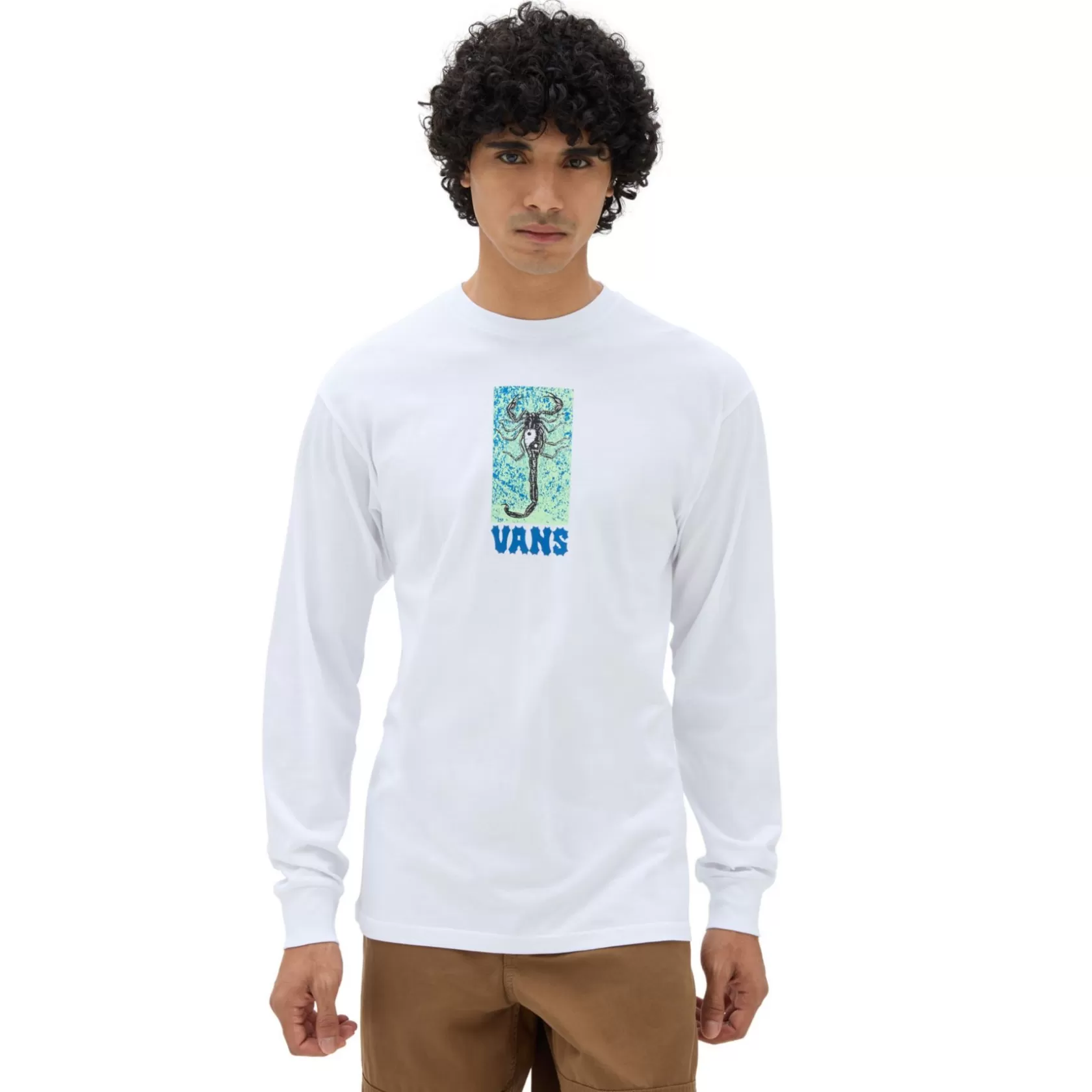 Vans Camisetas<Camiseta De Manga Larga Ying Yang Scorpion Blanco