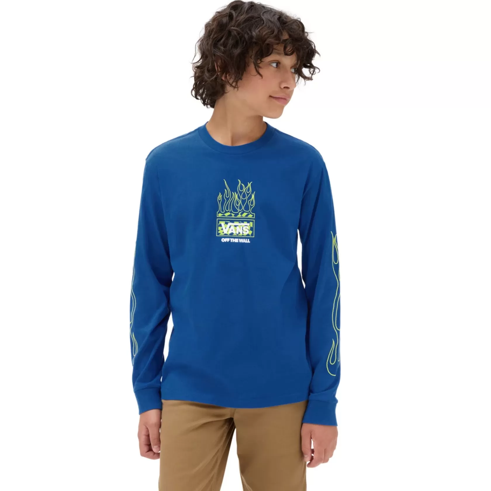 Vans Ropa Para Chicos (8-14 Años)<Camiseta De Niños Con Manga Larga Neon Flames (8-14 Anos) Azul