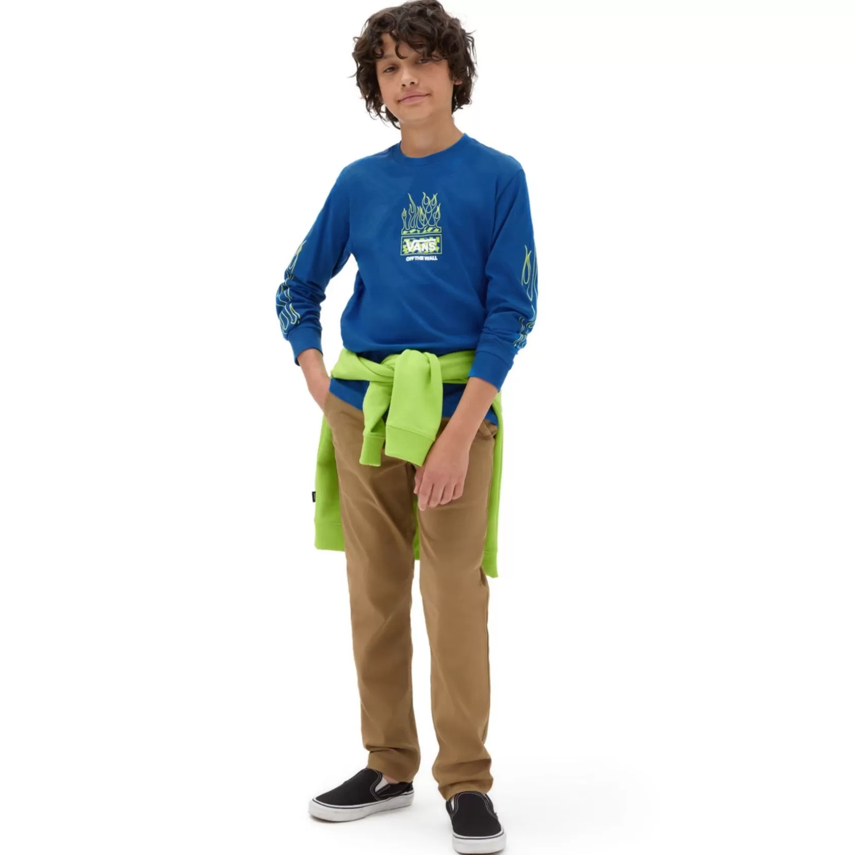 Vans Ropa Para Chicos (8-14 Años)<Camiseta De Niños Con Manga Larga Neon Flames (8-14 Anos) Azul