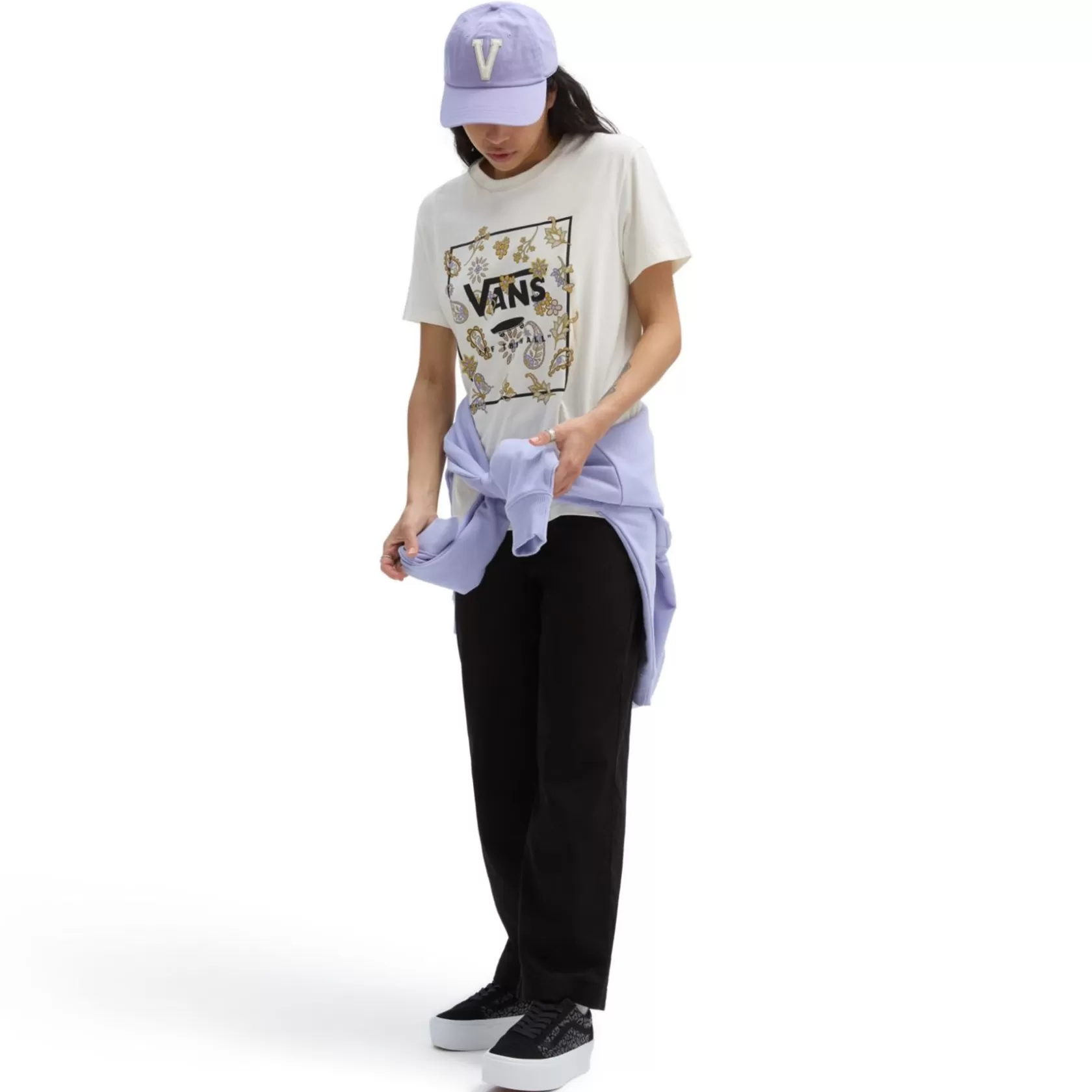 Vans Camisetas<Camiseta Trippy Floral De Corte Boyfriend Blanco