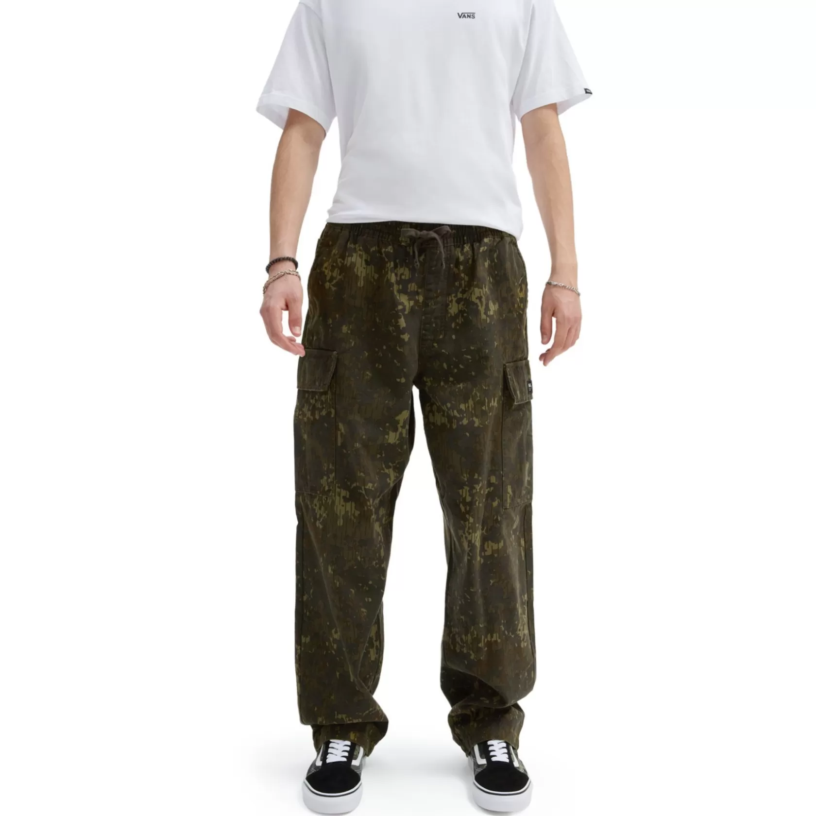 Vans Pantalones Y Vaqueros<Pantalones Cargo Range De Corte Holgado Y Tiro Caido Con Cinturilla Elastica Verde