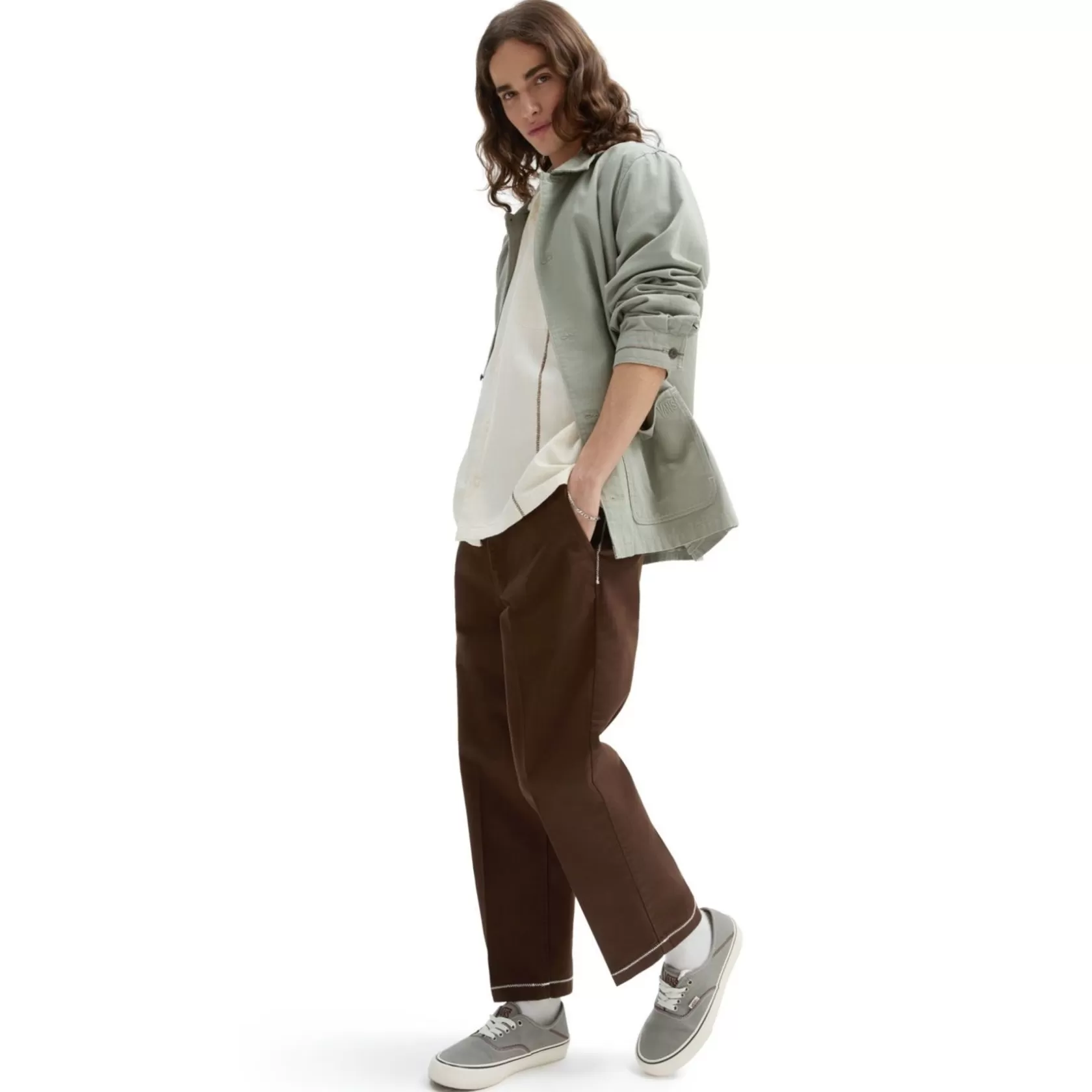 Vans Pantalones Y Vaqueros<Pantalones Chinos De Corte Holgado Y Tobillero Authentic De Michael February Marron
