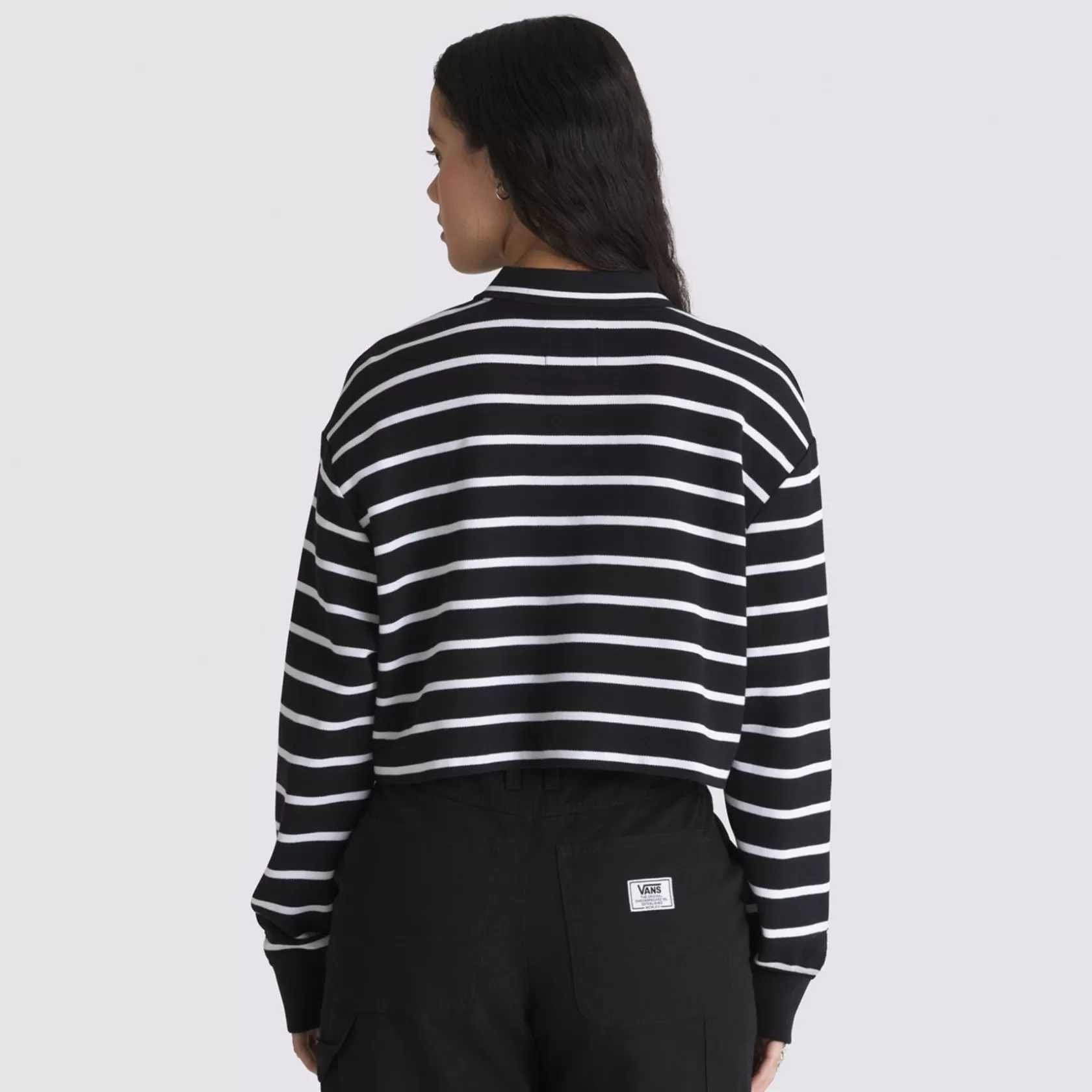 Vans Camisetas<Polo Bad Apple Long Sleeve Crop Rugby Disney X Negro