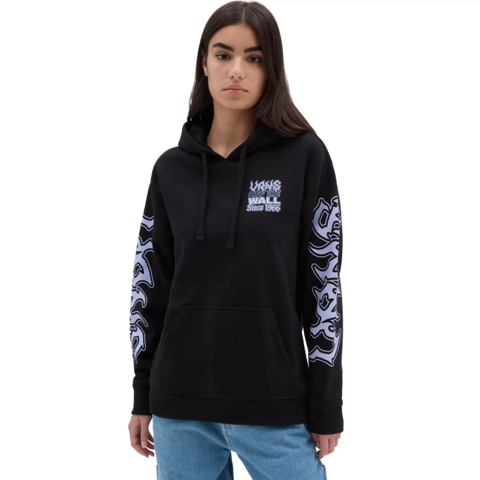 Vans Sudaderas<Sudadera Con Capucha De Corte Boyfriend Manic Type Negro