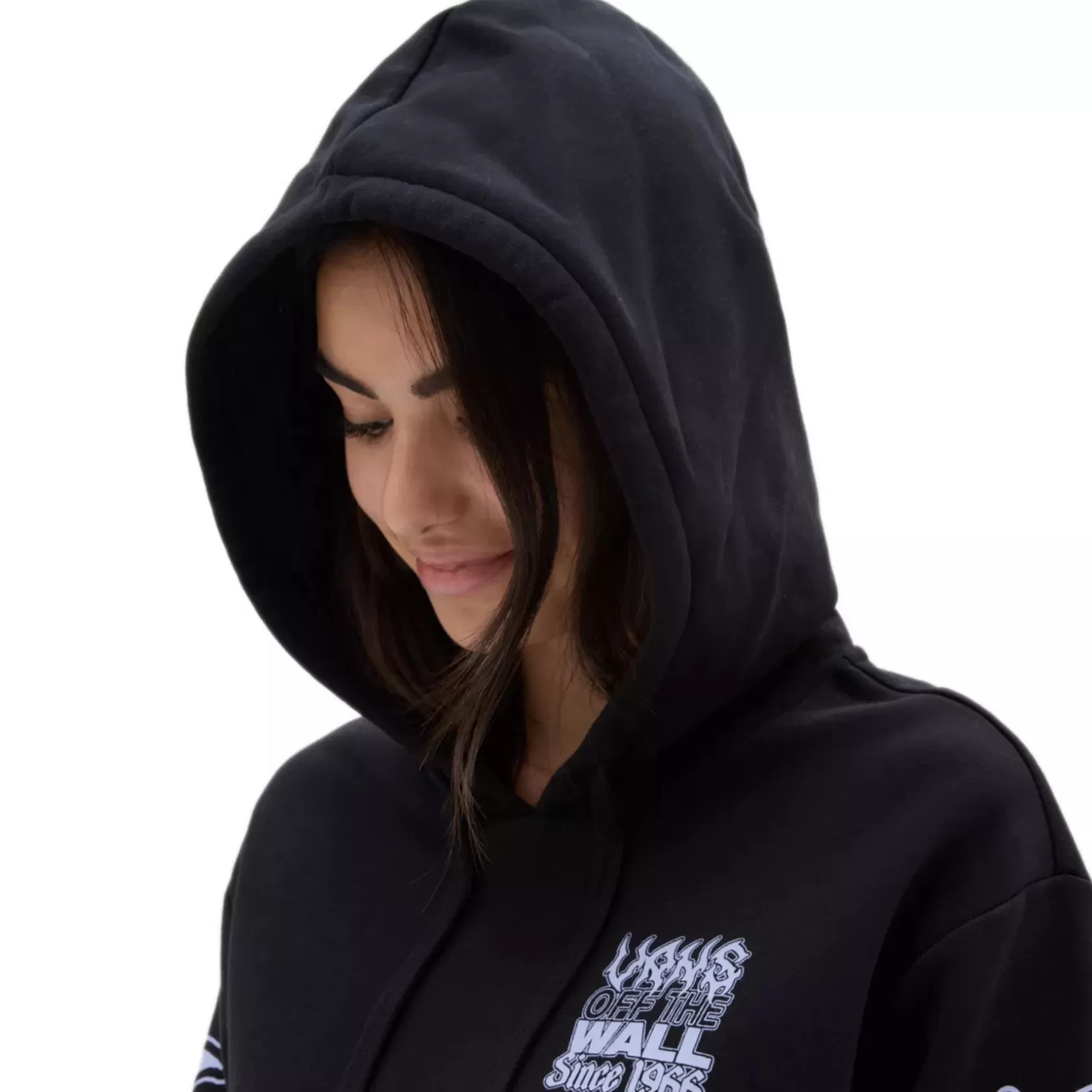 Vans Sudaderas<Sudadera Con Capucha De Corte Boyfriend Manic Type Negro