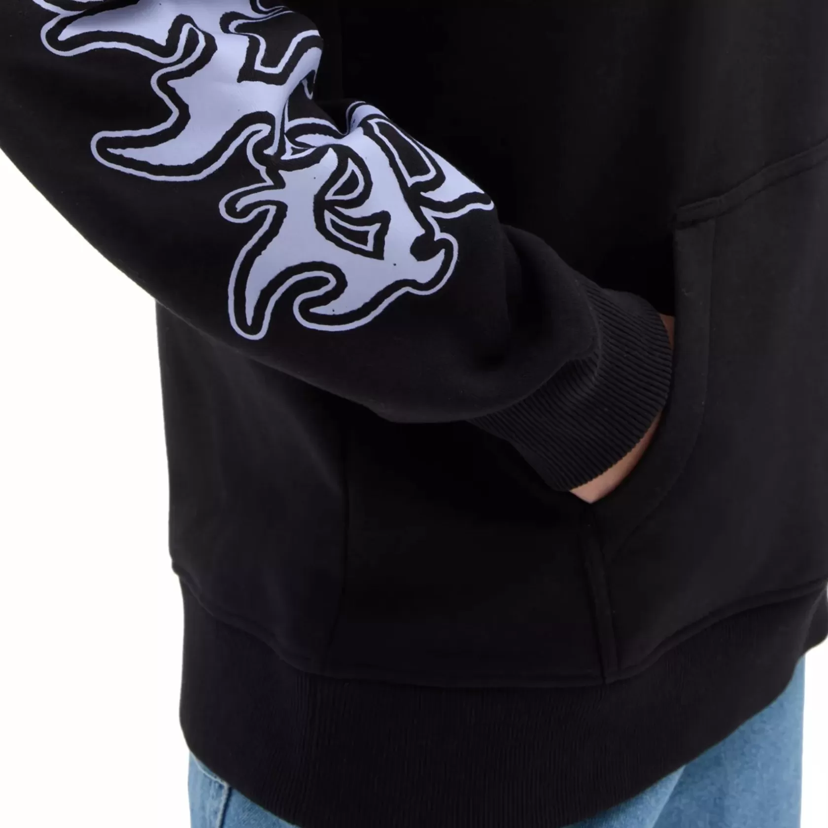 Vans Sudaderas<Sudadera Con Capucha De Corte Boyfriend Manic Type Negro