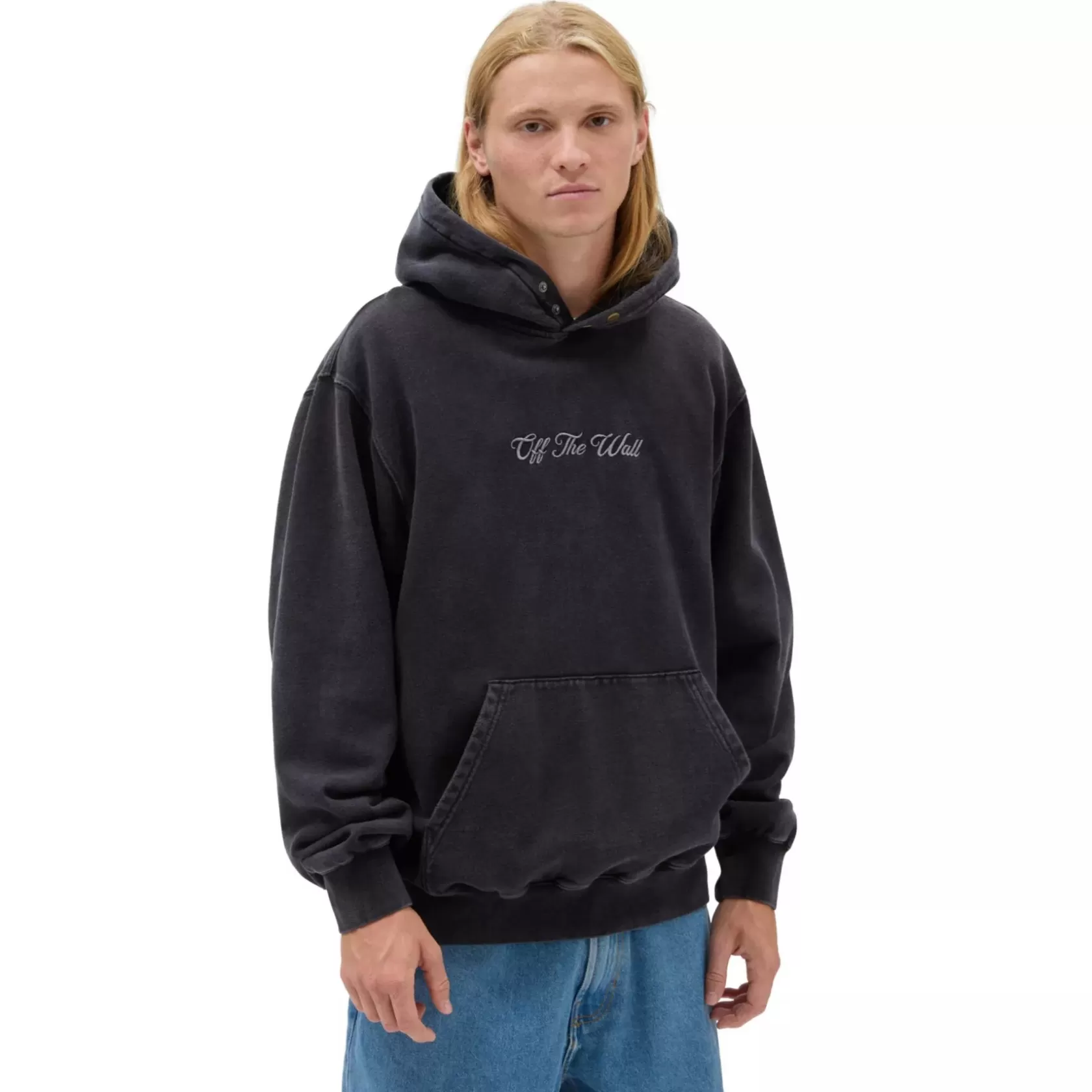 Vans Sudaderas<Sudadera Con Capucha De Corte Holgado Scripted Double Snap Negro
