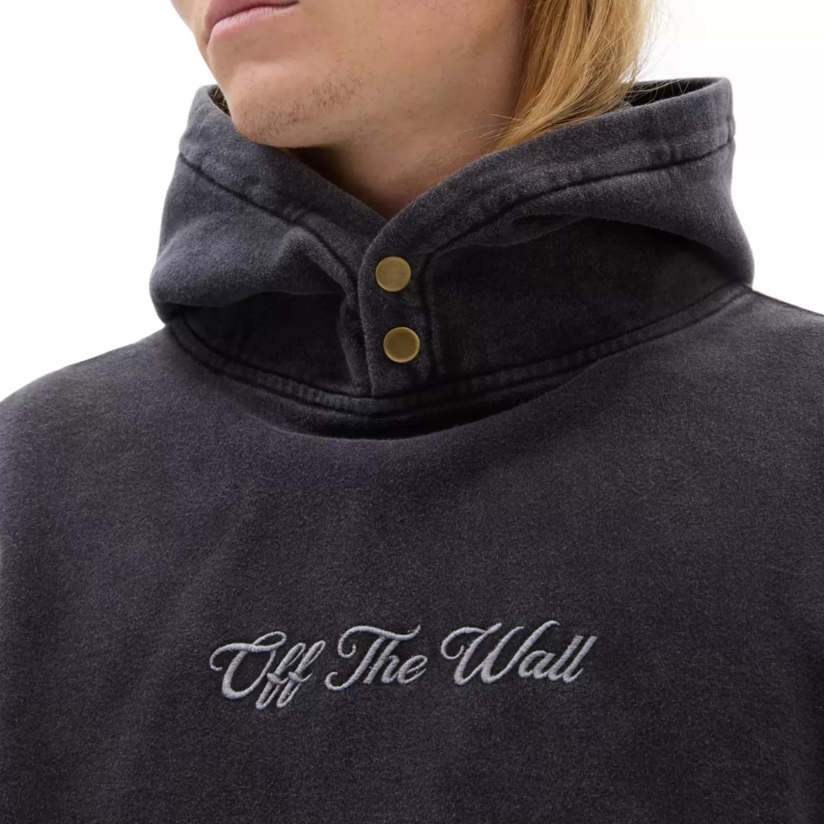 Vans Sudaderas<Sudadera Con Capucha De Corte Holgado Scripted Double Snap Negro