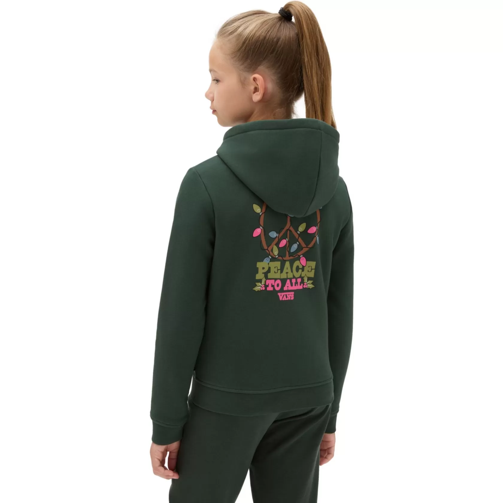 Vans Ropa Para Chicas (8-14 Años)<Sudadera Con Capucha De Ninas Peace Lit Zip (8-14 Anos) Verde