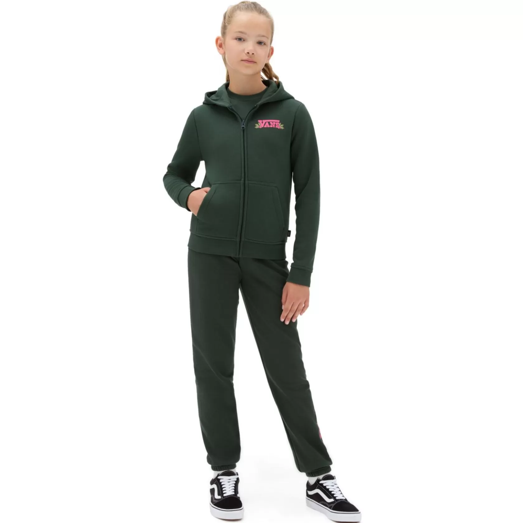 Vans Ropa Para Chicas (8-14 Años)<Sudadera Con Capucha De Ninas Peace Lit Zip (8-14 Anos) Verde
