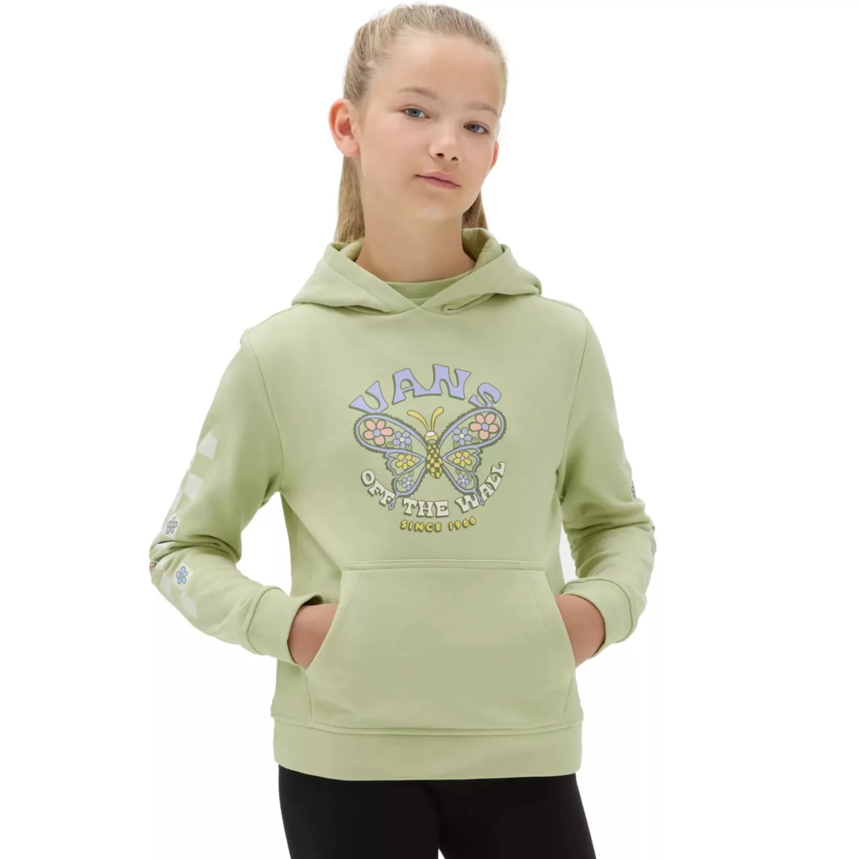Vans Ropa Para Chicas (8-14 Años)<Sudadera Con Capucha De Ninas Sin Cierre Butterfly Floral Box (8-14 Anos) Verde