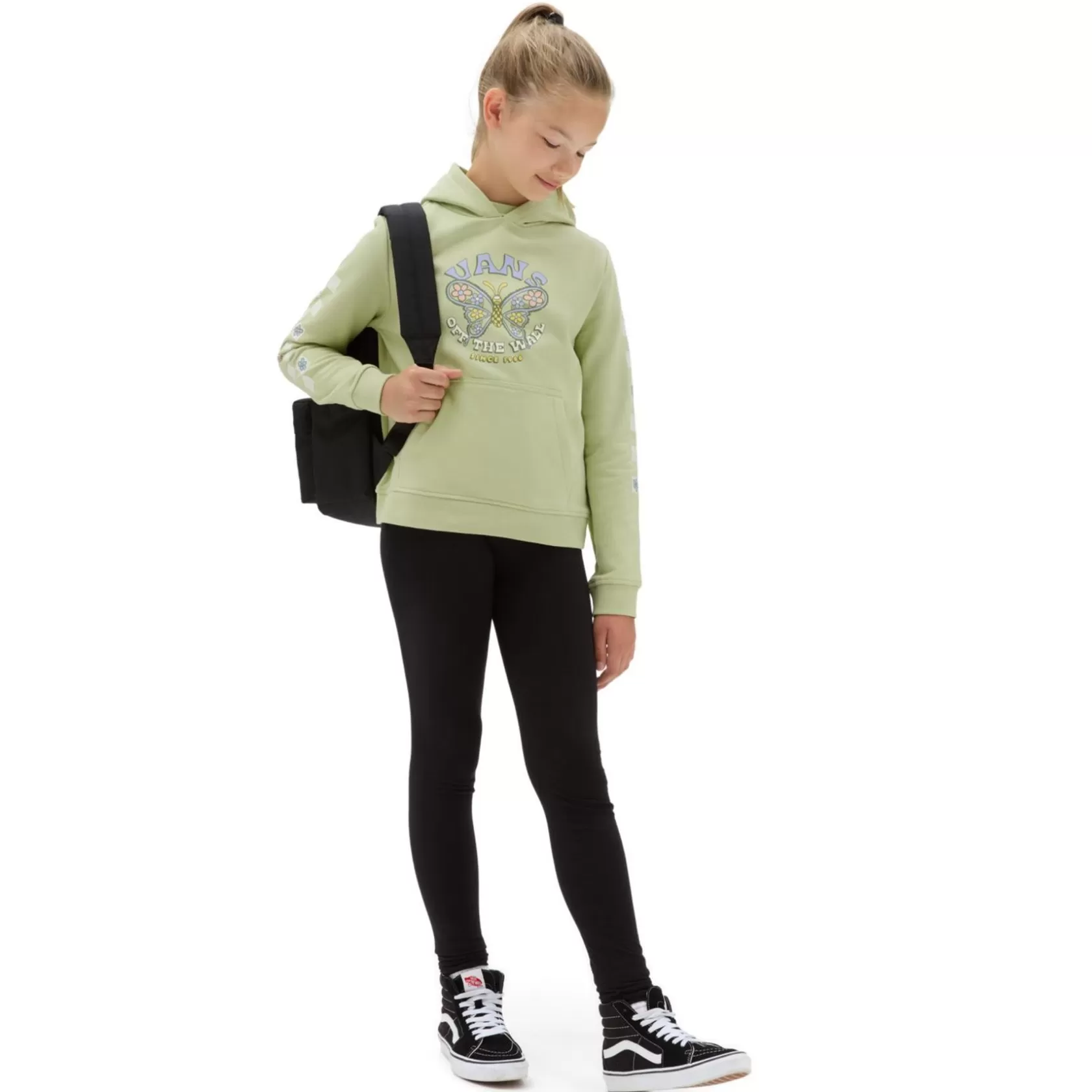 Vans Ropa Para Chicas (8-14 Años)<Sudadera Con Capucha De Ninas Sin Cierre Butterfly Floral Box (8-14 Anos) Verde