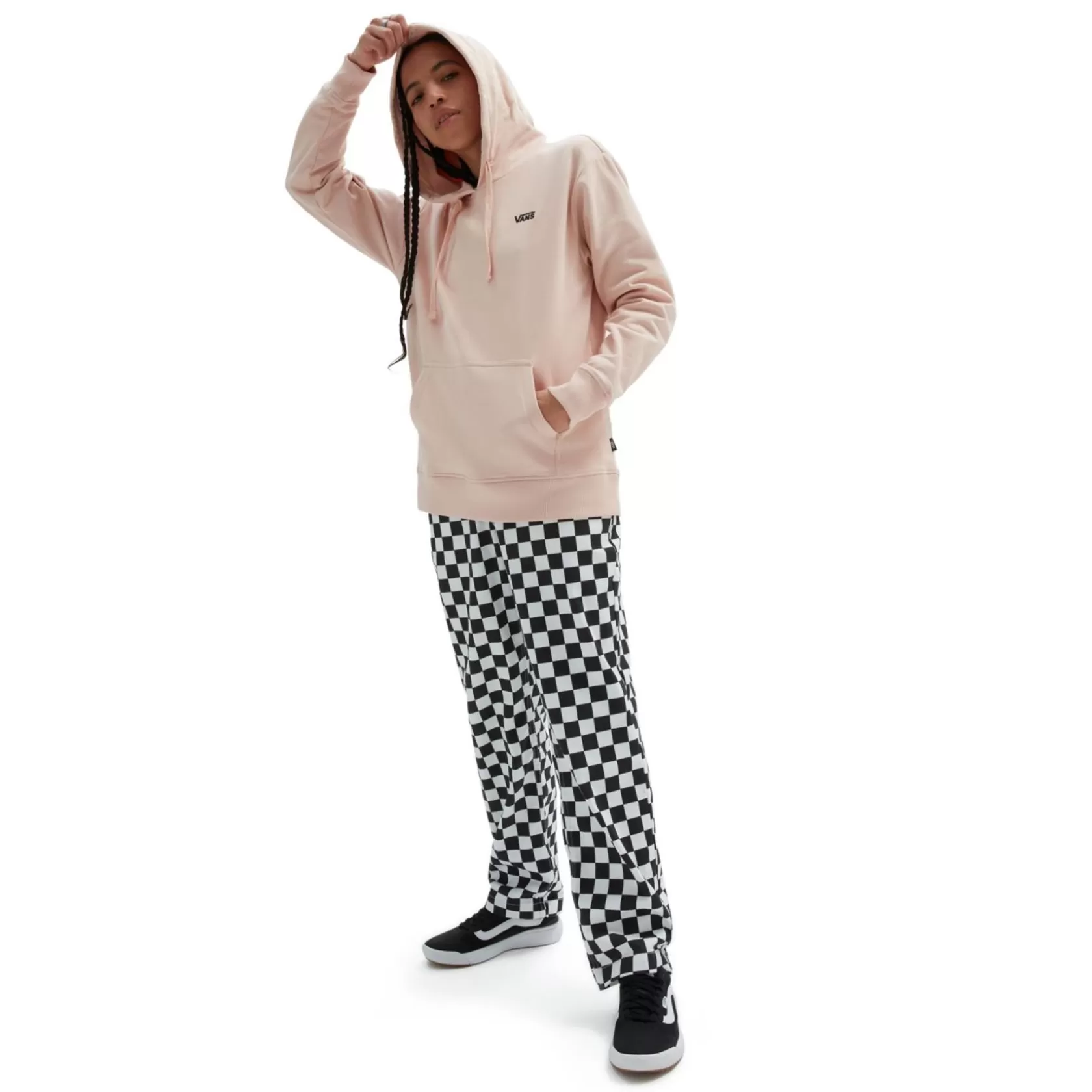 Vans Sudaderas<Sudadera Con Capucha Flying V De Corte Boyfriend Rosa