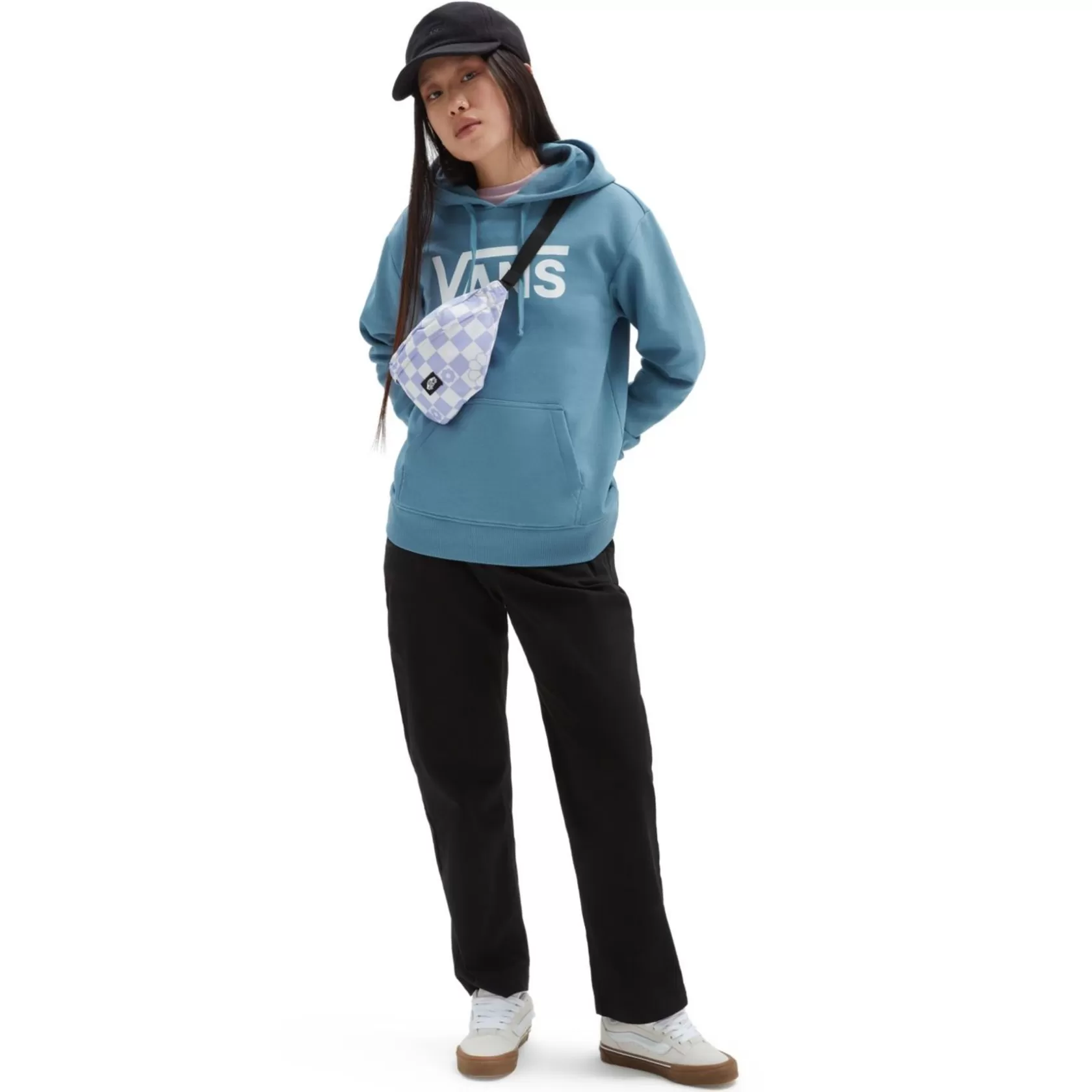 Vans Sudaderas<Sudadera Con Capucha Sin Cierre Classic V De Corte Boyfriend Azul