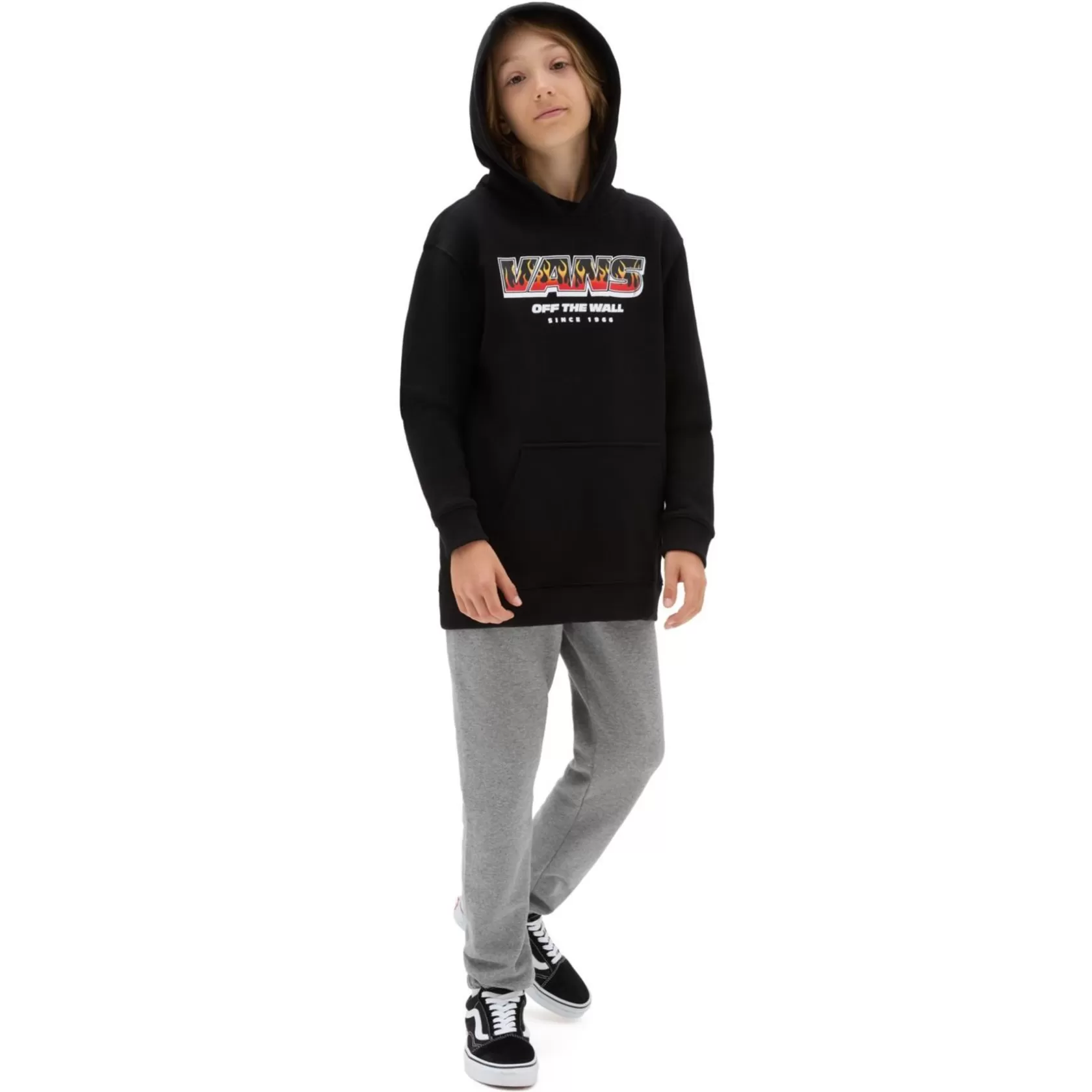 Vans Ropa Para Chicos (8-14 Años)<Sudadera Con Capucha Up In Flames De Niños (8-14 Anos) Negro