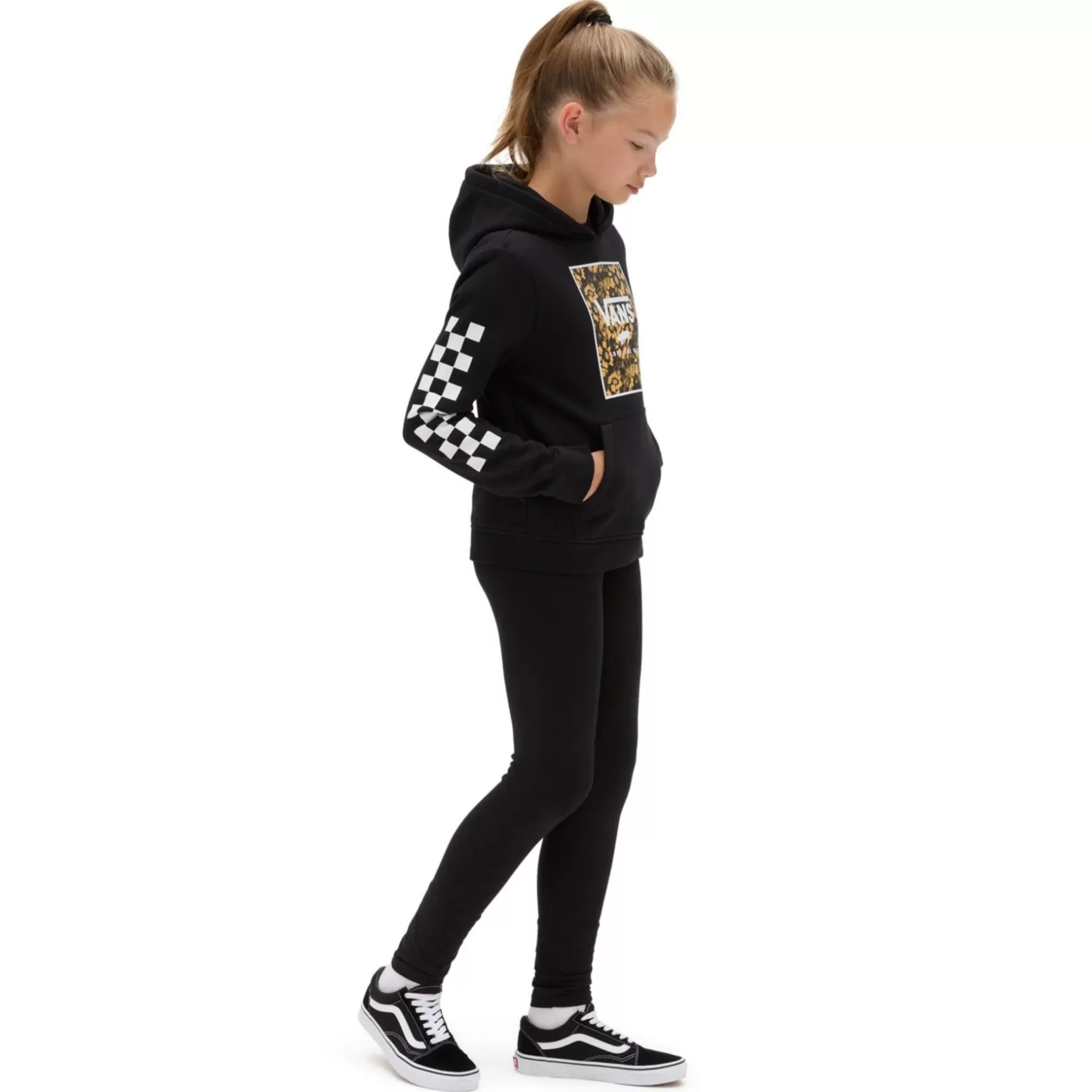 Vans Ropa Para Chicas (8-14 Años)<Sudadera Con Capucha Winter Daisy Box Logo De Ninas (8-14 Anos) Negro