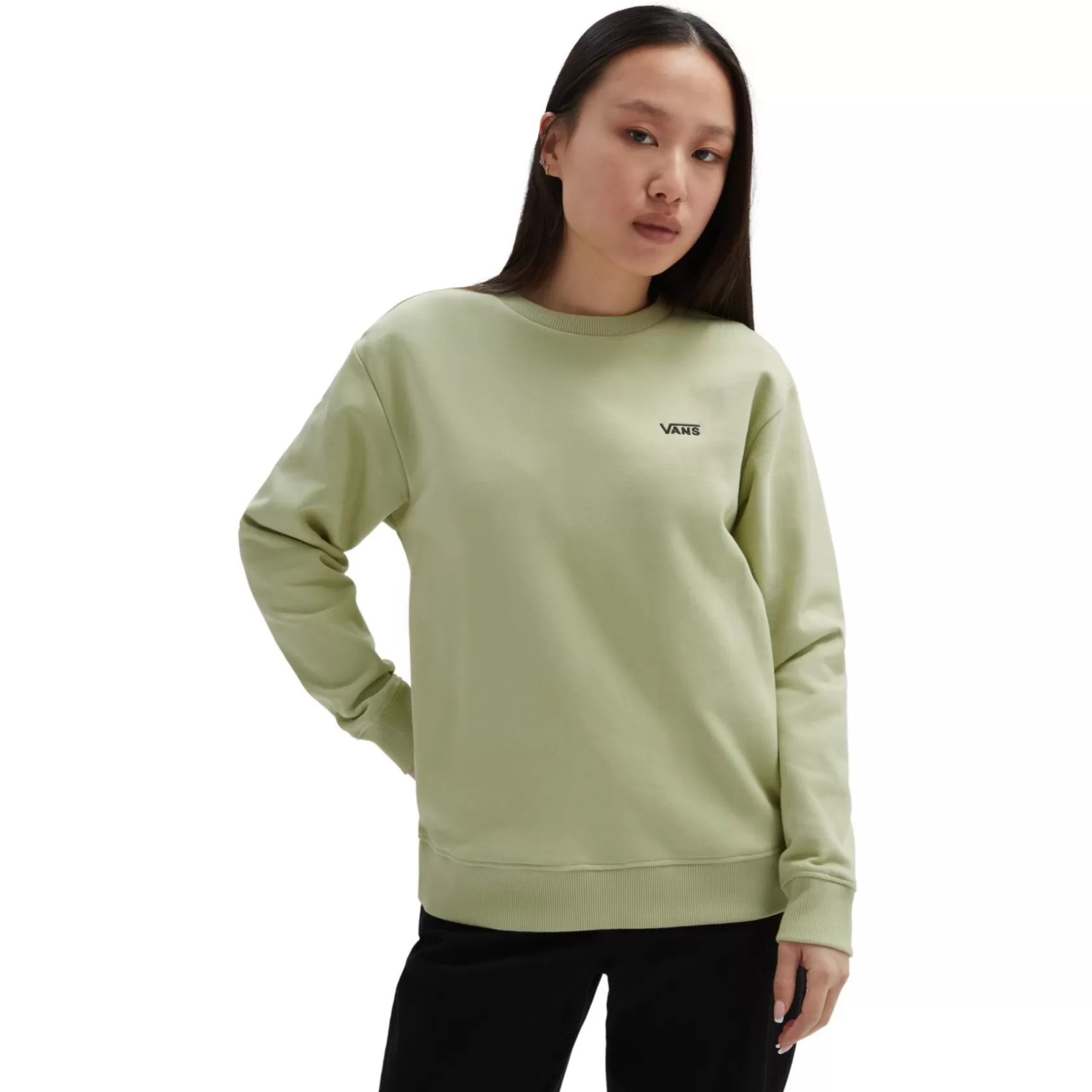 Vans Sudaderas<Sudadera De Cuello Redondo Flying V De Corte Boyfriend Verde