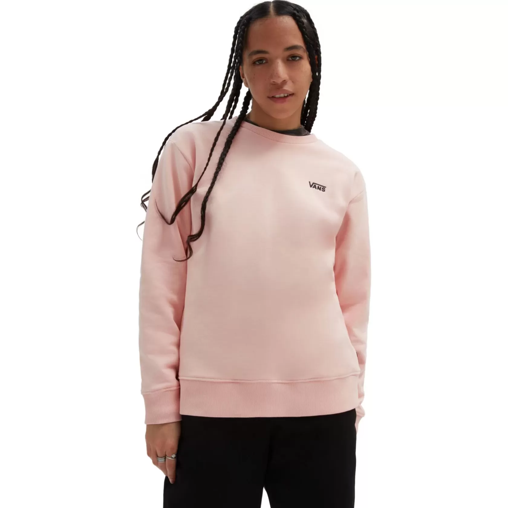 Vans Sudaderas<Sudadera De Cuello Redondo Flying V De Corte Boyfriend Rosa