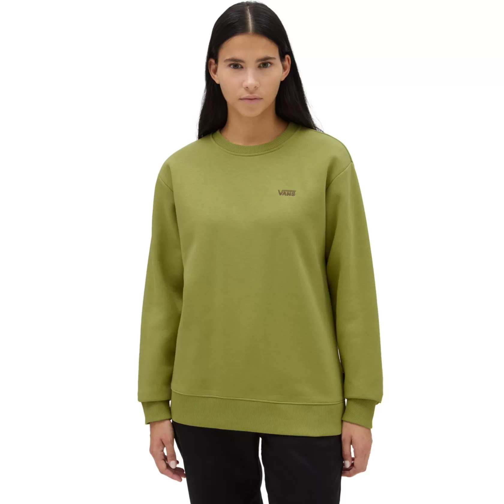 Vans Sudaderas<Sudadera De Cuello Redondo Flying V De Corte Boyfriend Verde