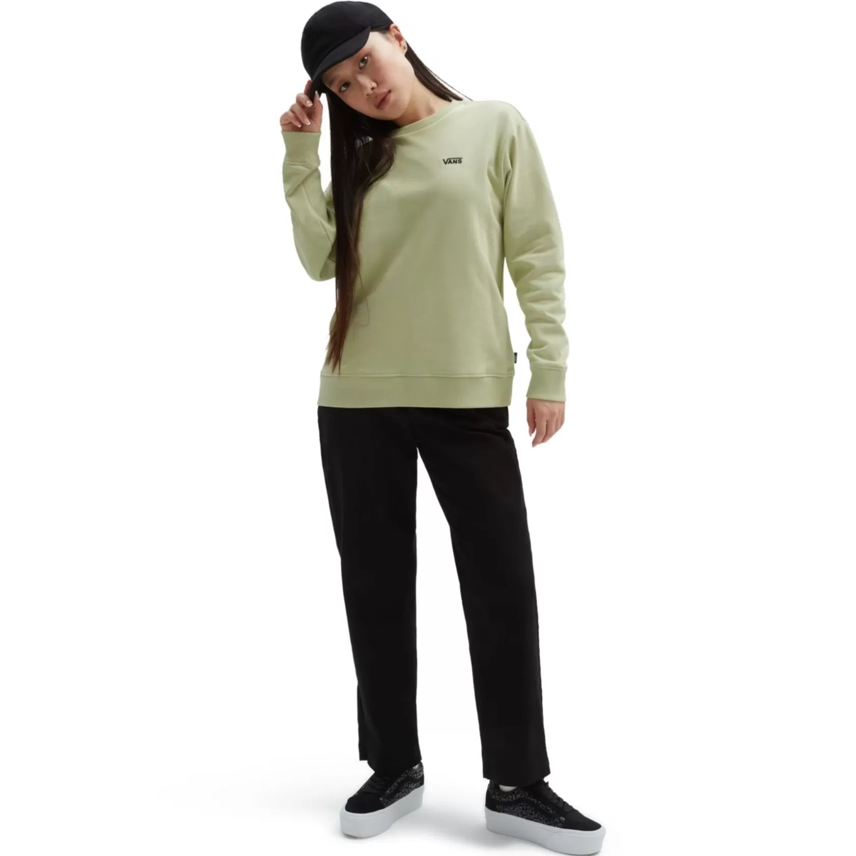 Vans Sudaderas<Sudadera De Cuello Redondo Flying V De Corte Boyfriend Verde