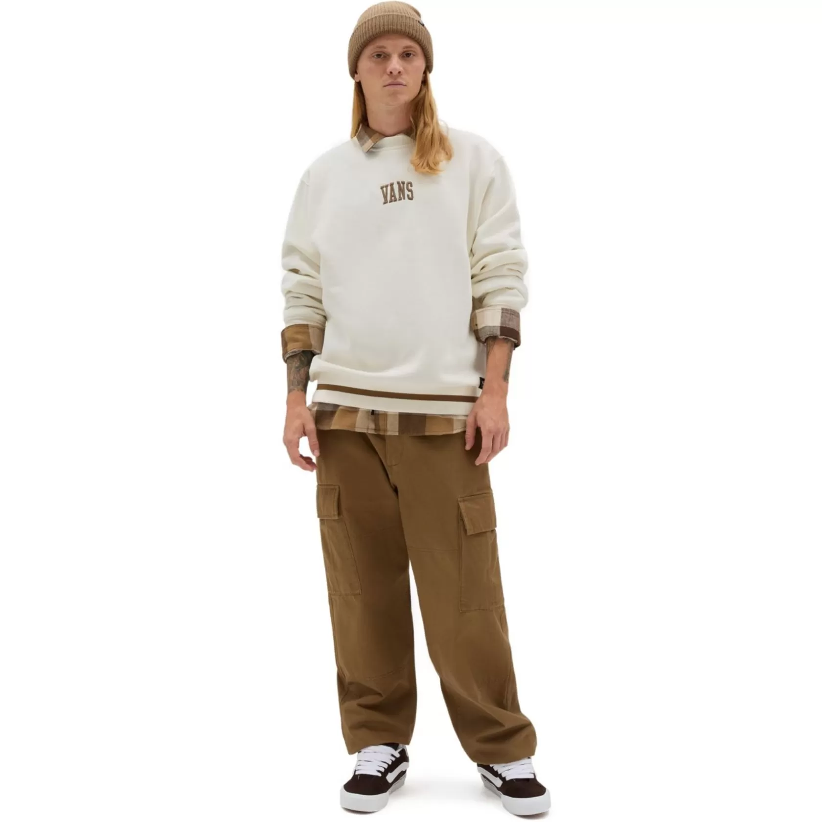 Vans Sudaderas<Sudadera De Cuello Redondo Y Corte Holgado Arch De Blanco