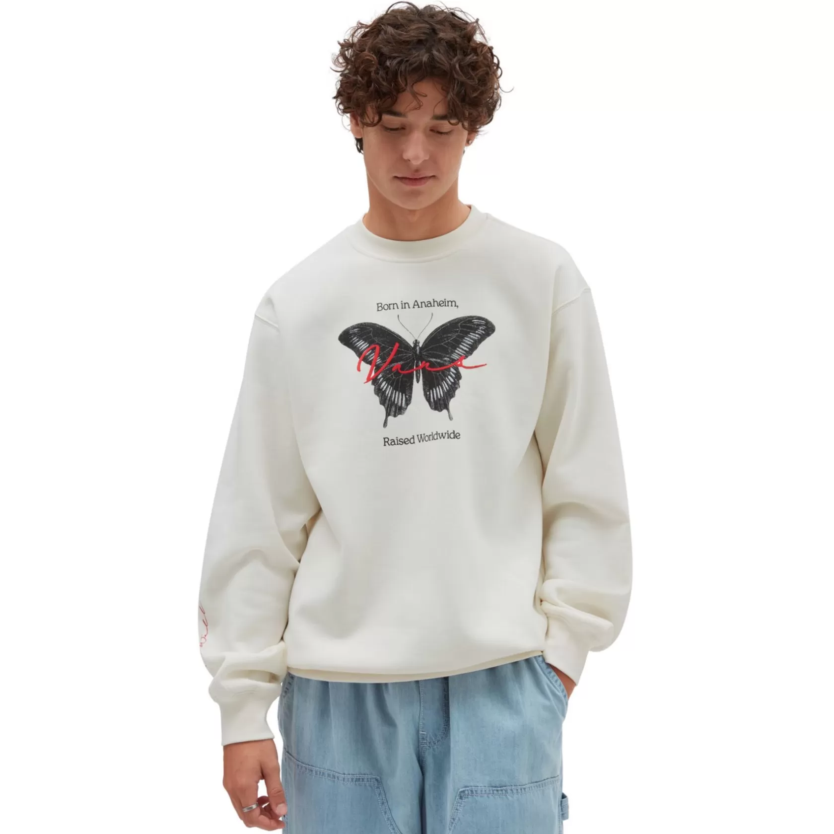 Vans Sudaderas<Sudadera De Cuello Redondo Y Corte Holgado Born In Anaheim Blanco