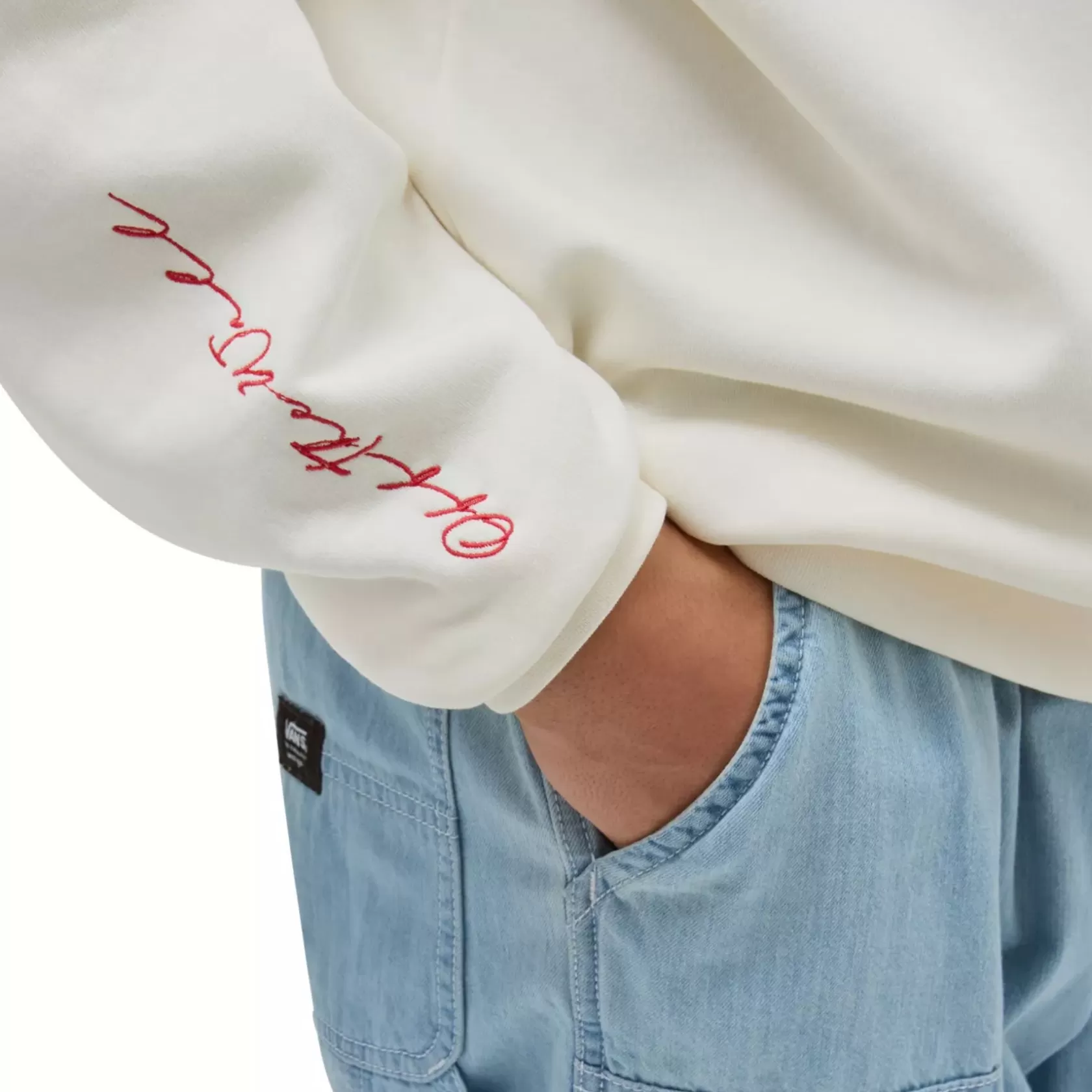 Vans Sudaderas<Sudadera De Cuello Redondo Y Corte Holgado Born In Anaheim Blanco
