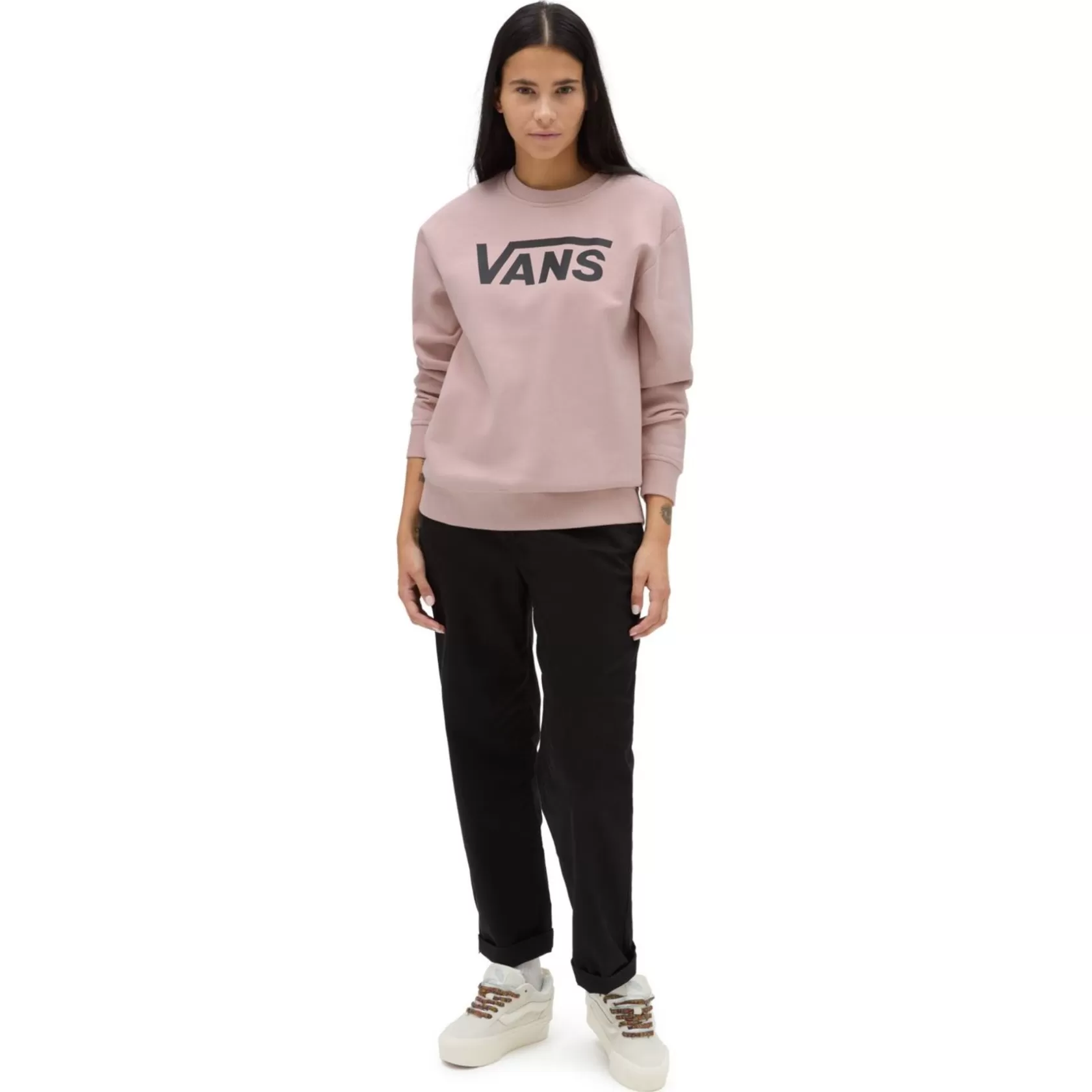 Vans Sudaderas<Sudadera De Cuello Redondo Y Corte Masculino Classic V Rosa