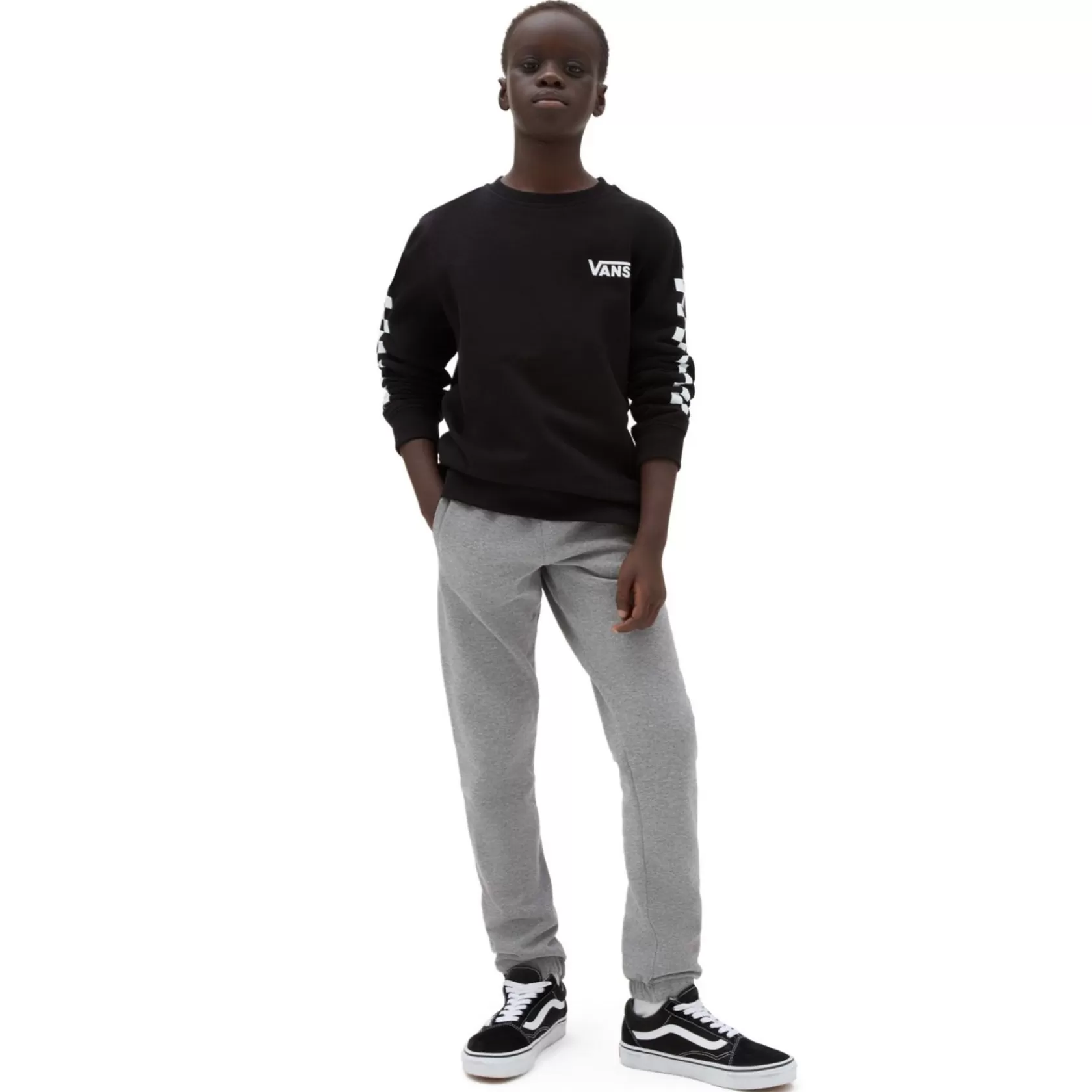 Vans Ropa Para Chicos (8-14 Años)<Sudadera De Niños De Cuello Redondo Exposition Check (8-14 Anos) Negro