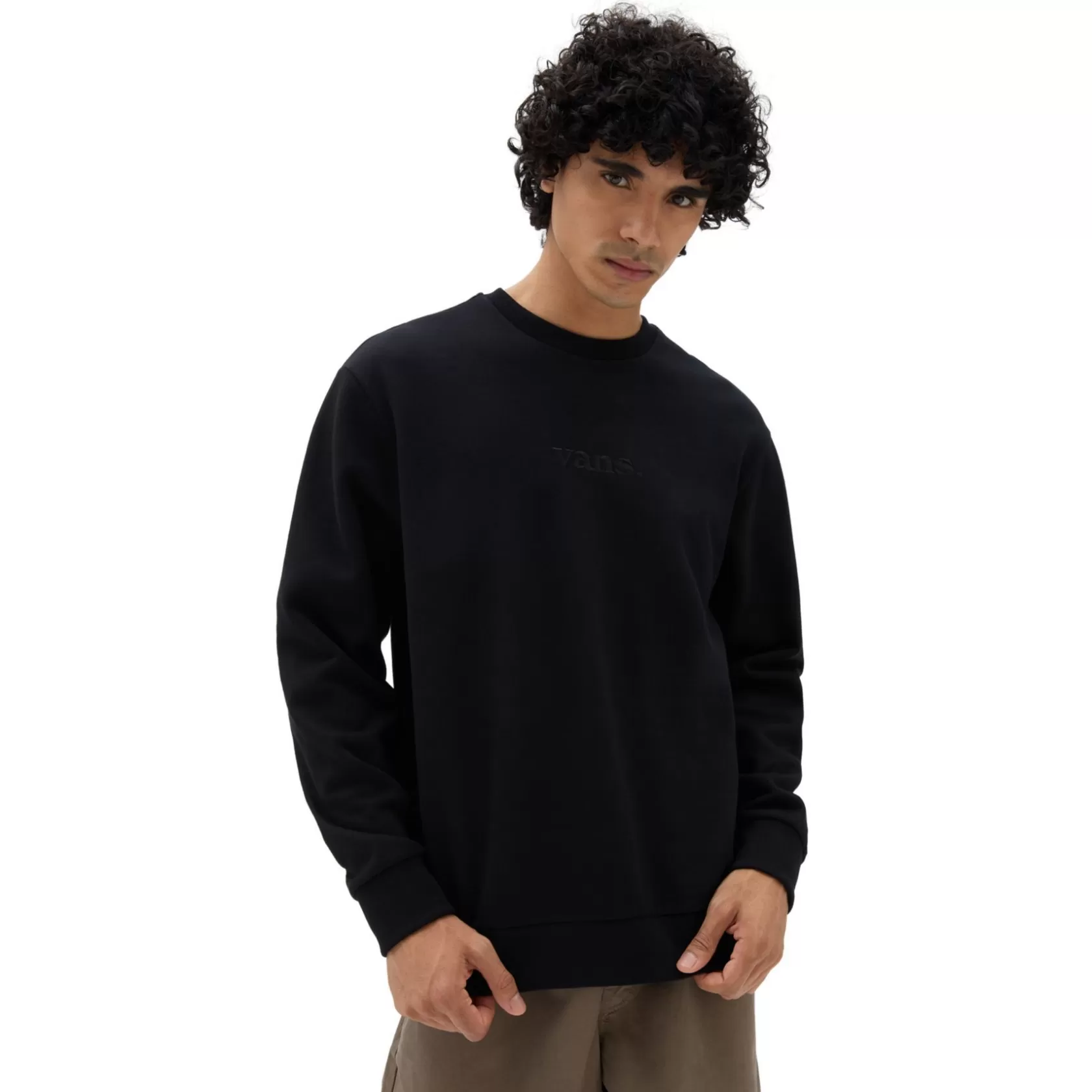 Vans Sudaderas<Sudadera Essential De Cuello Redondo Y Corte Holgado Negro