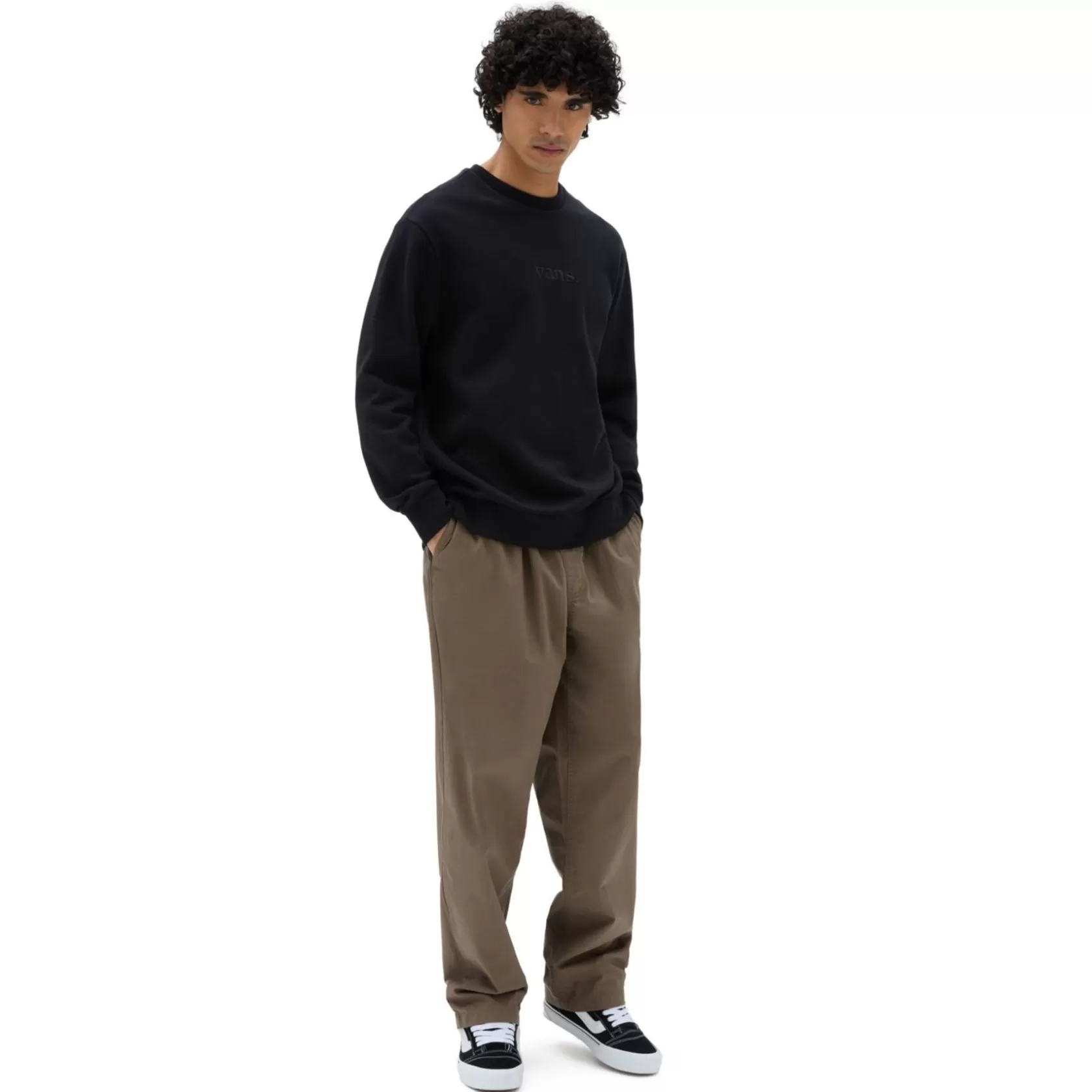 Vans Sudaderas<Sudadera Essential De Cuello Redondo Y Corte Holgado Negro