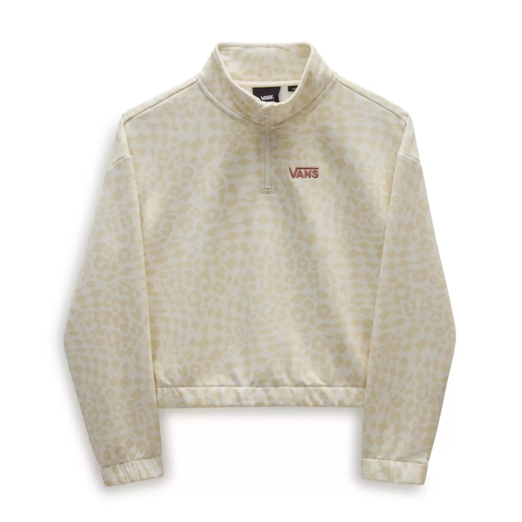 Vans Ropa Para Chicas (8-14 Años)<Sudadera Estampada De Cuello Alto Con Media Cremallera De Ninas (8-14 Anos) Beis