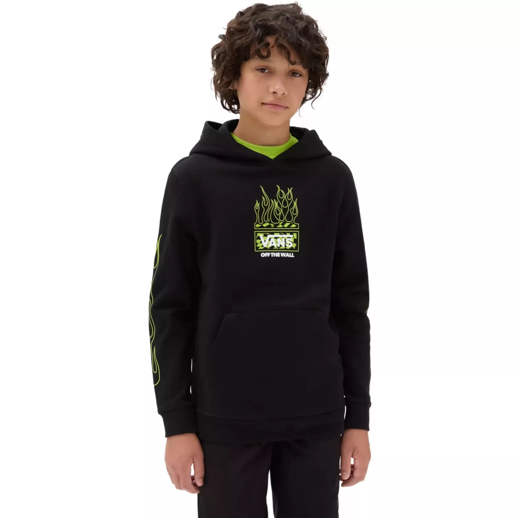 Vans Ropa Para Chicos (8-14 Años)<Sudadera Sin Cierre Con Capucha De Niños Neon Flames (8-14 Anos) Negro
