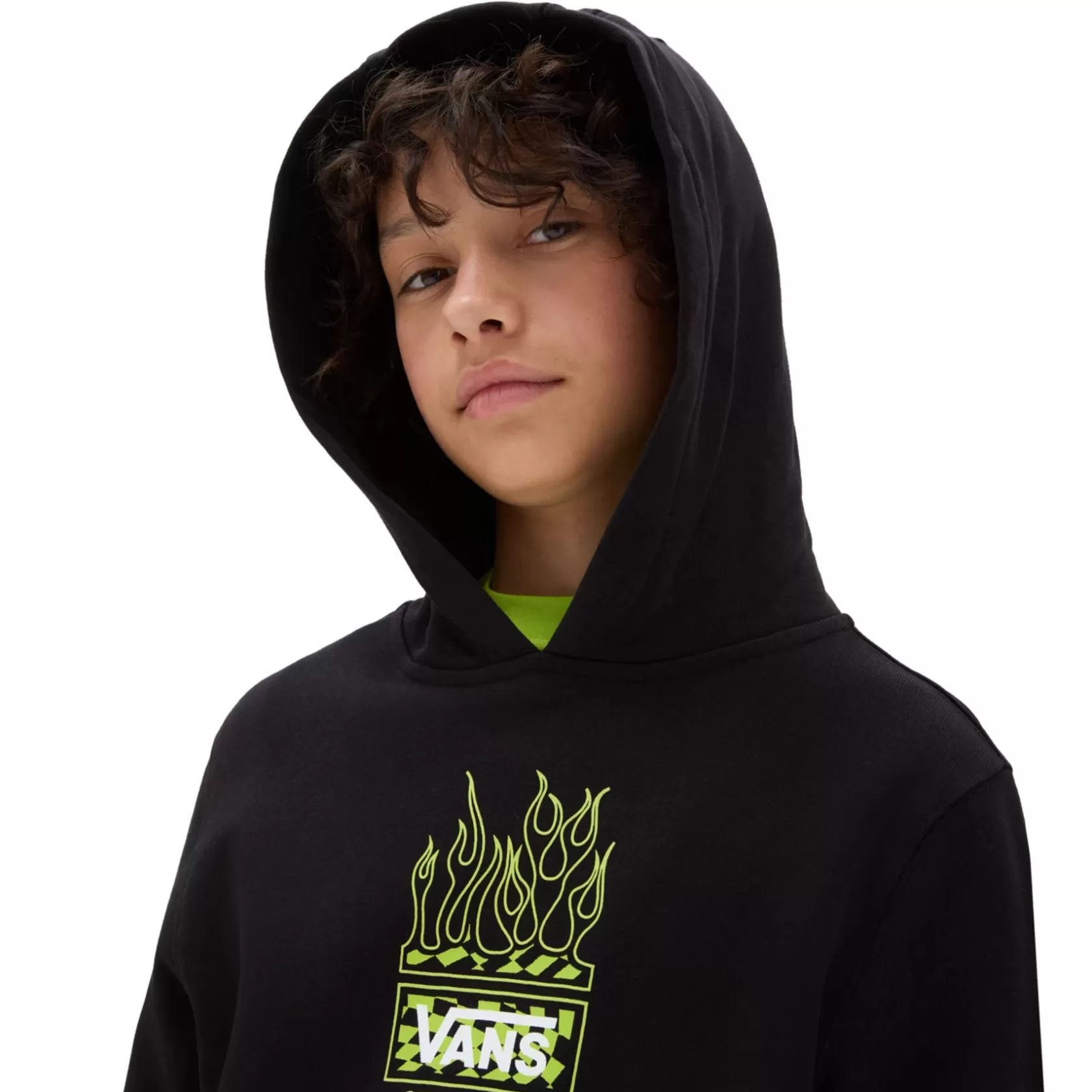 Vans Ropa Para Chicos (8-14 Años)<Sudadera Sin Cierre Con Capucha De Niños Neon Flames (8-14 Anos) Negro