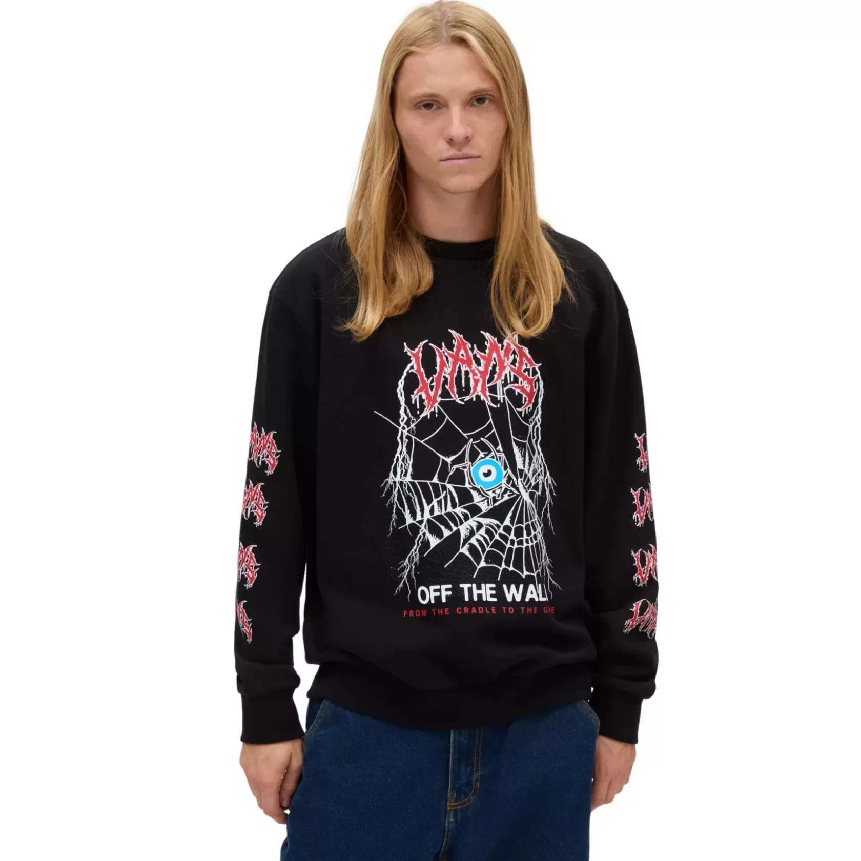 Vans Sudaderas<Sudadera To The Grave De Corte Holgado Y Cuello Redondo Negro
