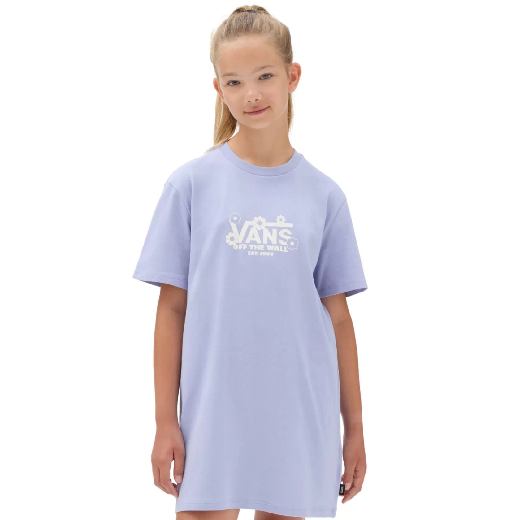 Vans Ropa Para Chicas (8-14 Años)<Vestido Tipo Camiseta De Ninas Floral Check Daisy (8-14 Anos) Purpura