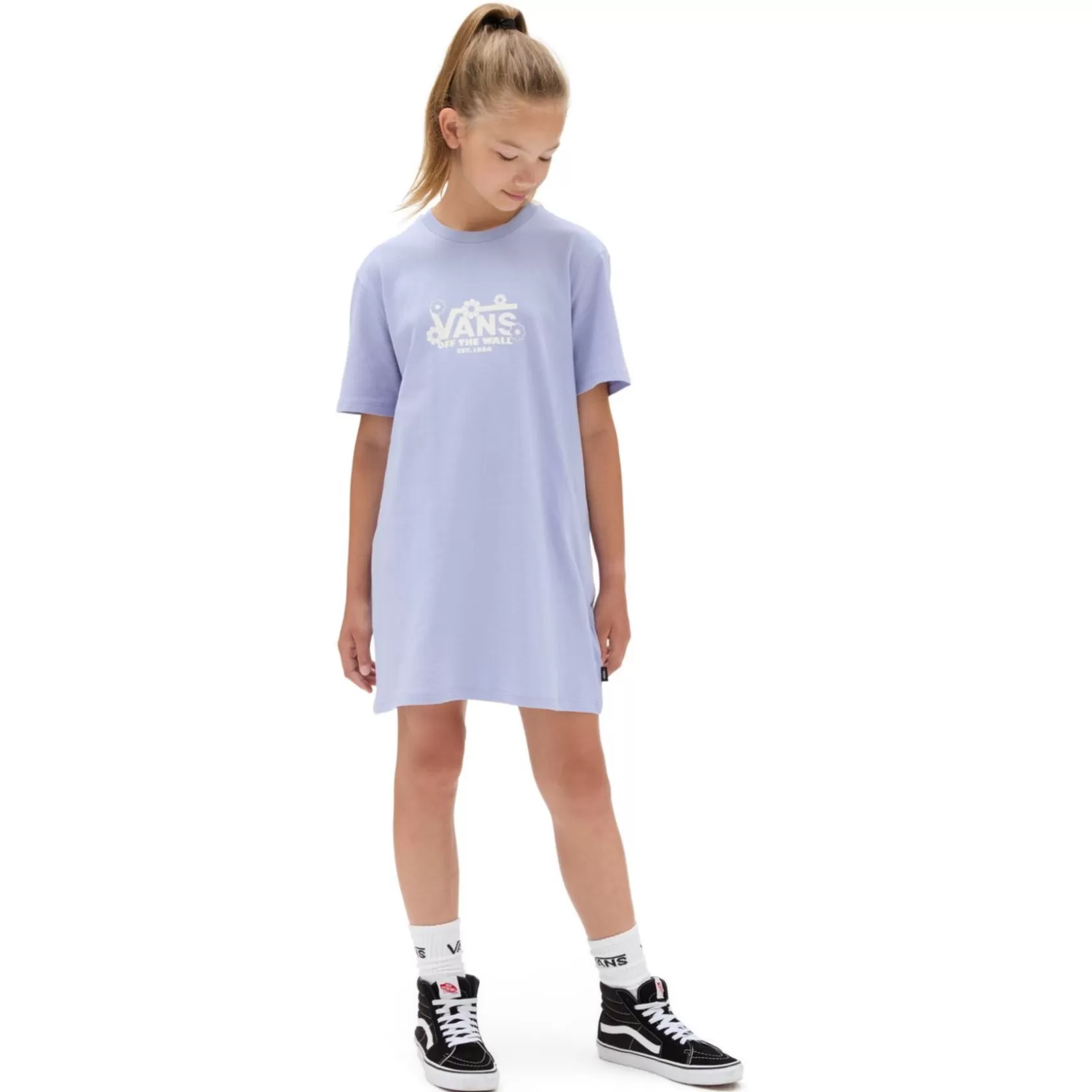 Vans Ropa Para Chicas (8-14 Años)<Vestido Tipo Camiseta De Ninas Floral Check Daisy (8-14 Anos) Purpura