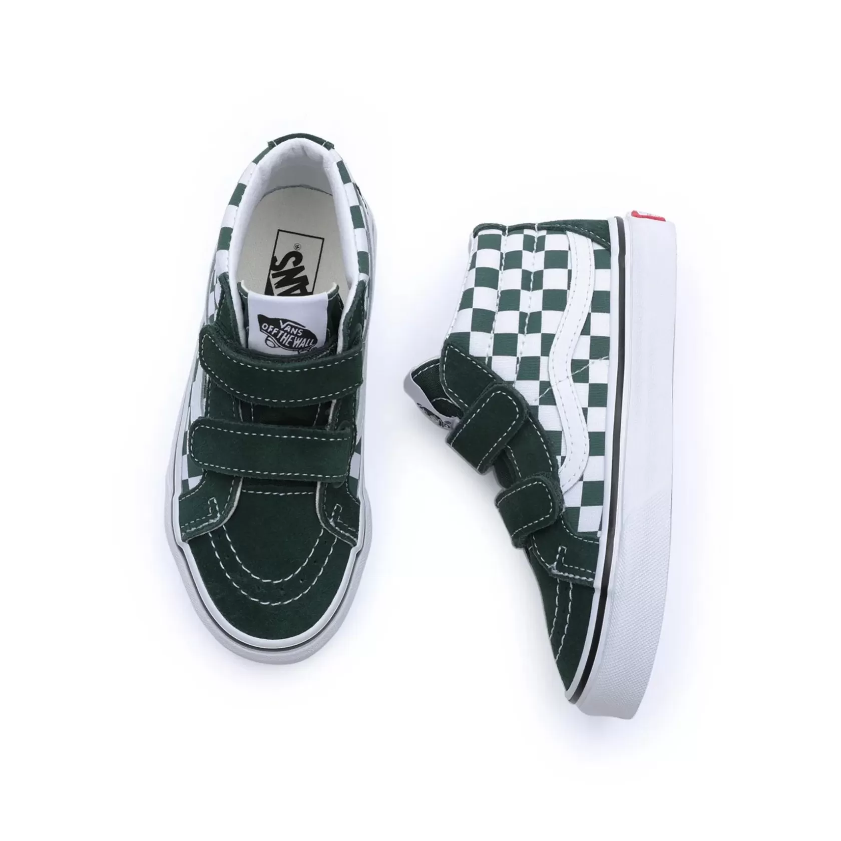 Vans Zapatillas Niño (4-8 Años)<Zapatillas Con Cierre Adherente Checkerboard Sk8-Mid Reissue De Niños (4-8 Anos) Verde