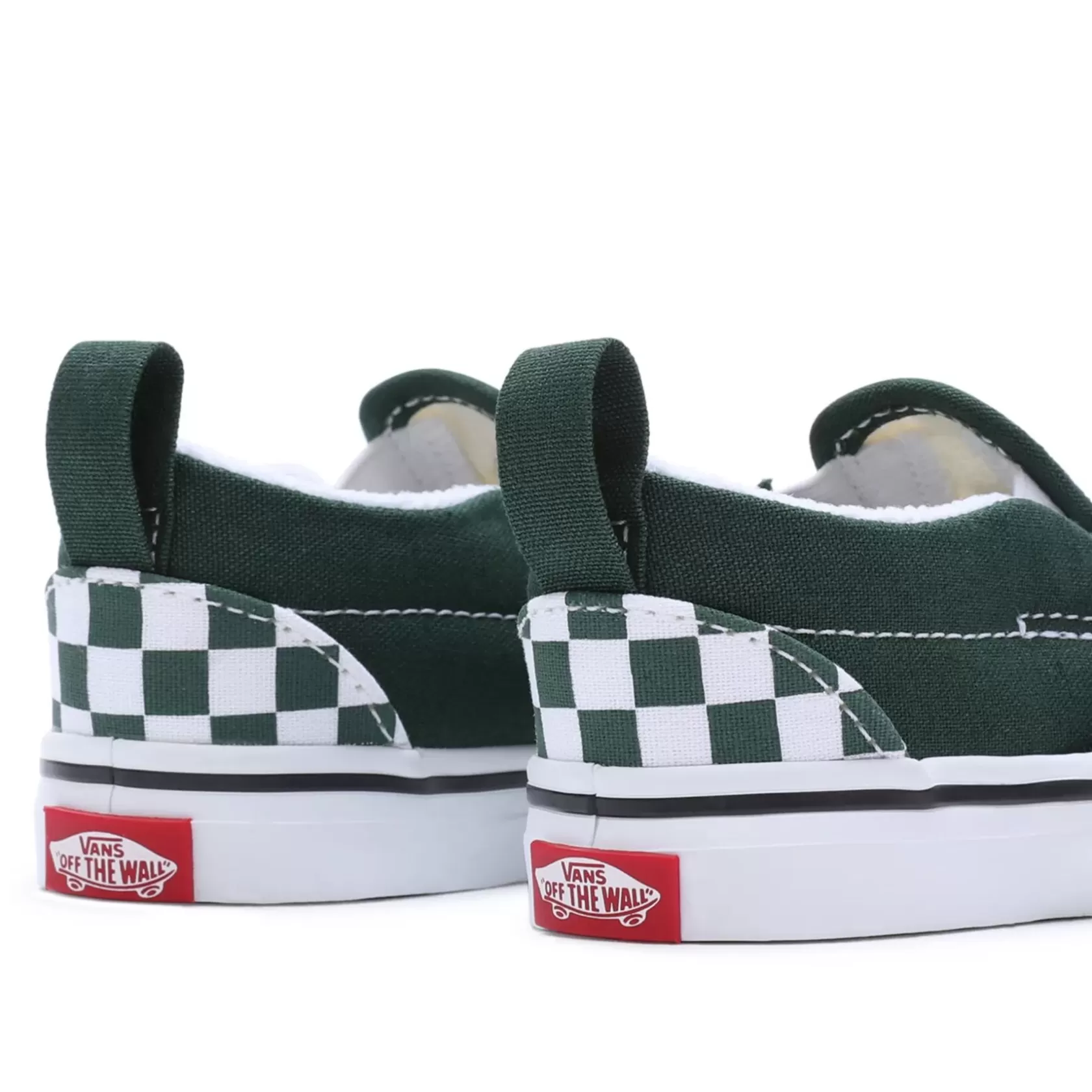 Vans Easy On, Easy Off<Zapatillas De Bebe Checkerboard Slip-On Con Cierre Adherente (1-4 Anos) Verde