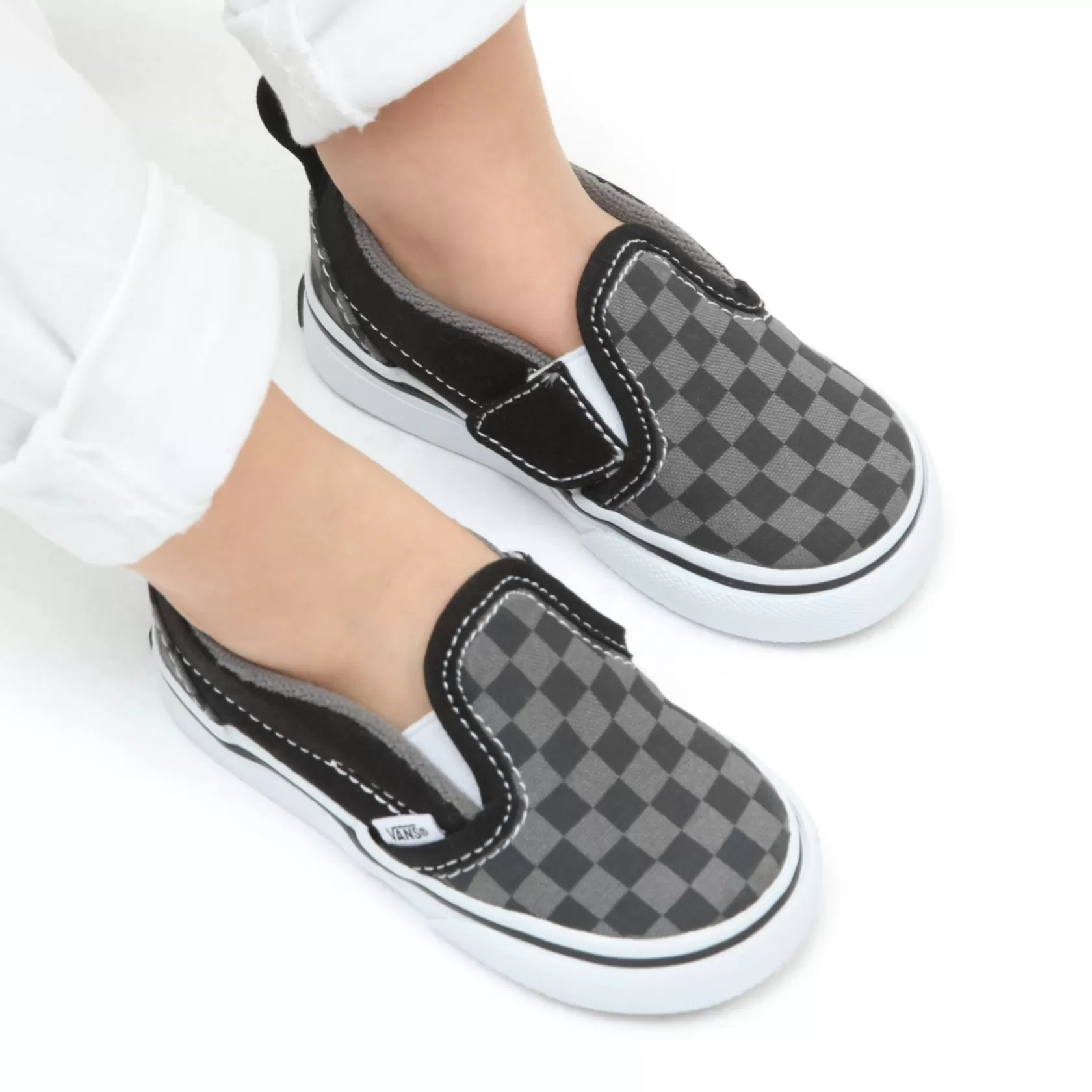 Vans Zapatillas Niño (1-4 Años)<Zapatillas De Bebe Con Cierre Adherente Checkerboard Slip-On Con (1-4 Anos) Negro, Gris