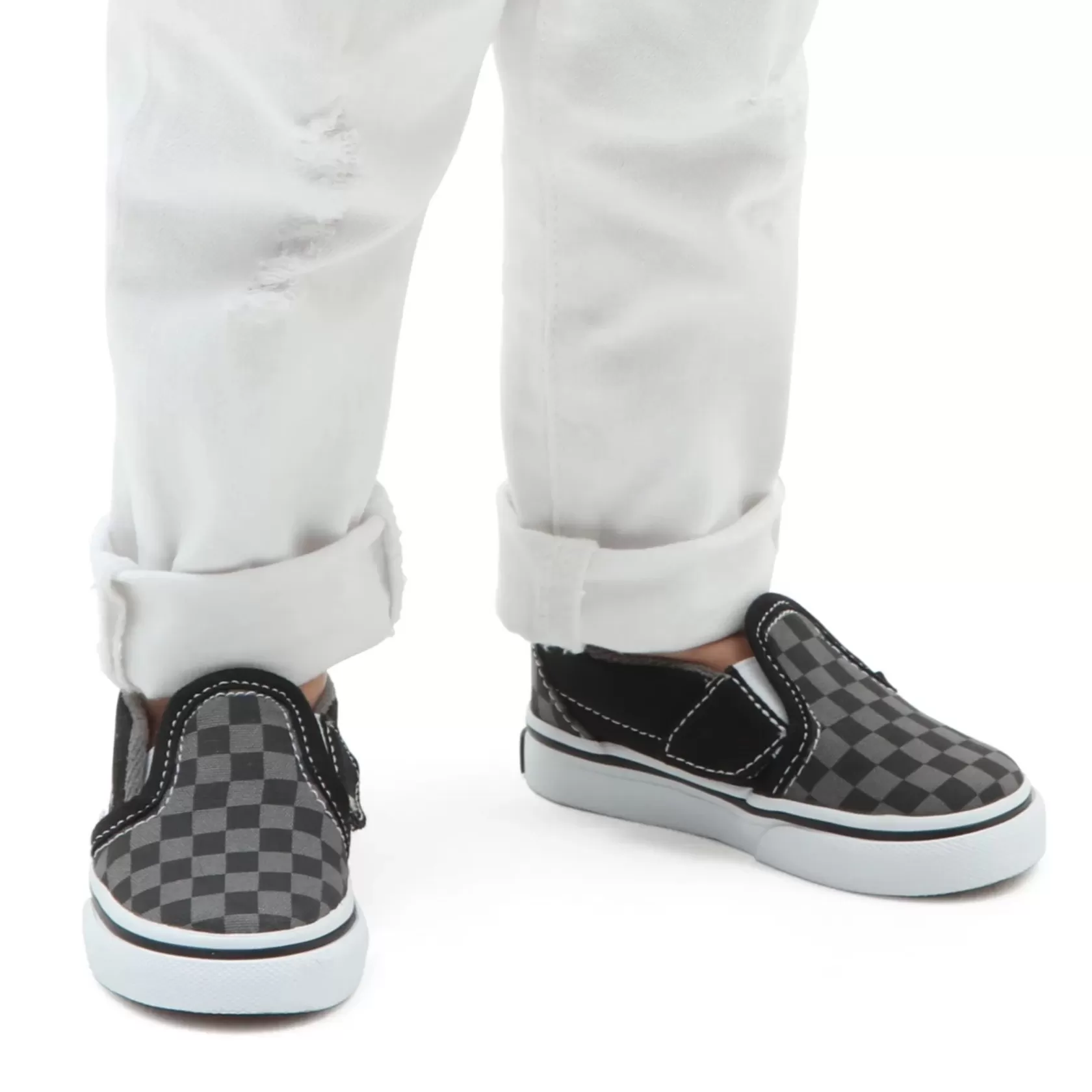 Vans Zapatillas Niño (1-4 Años)<Zapatillas De Bebe Con Cierre Adherente Checkerboard Slip-On Con (1-4 Anos) Negro, Gris